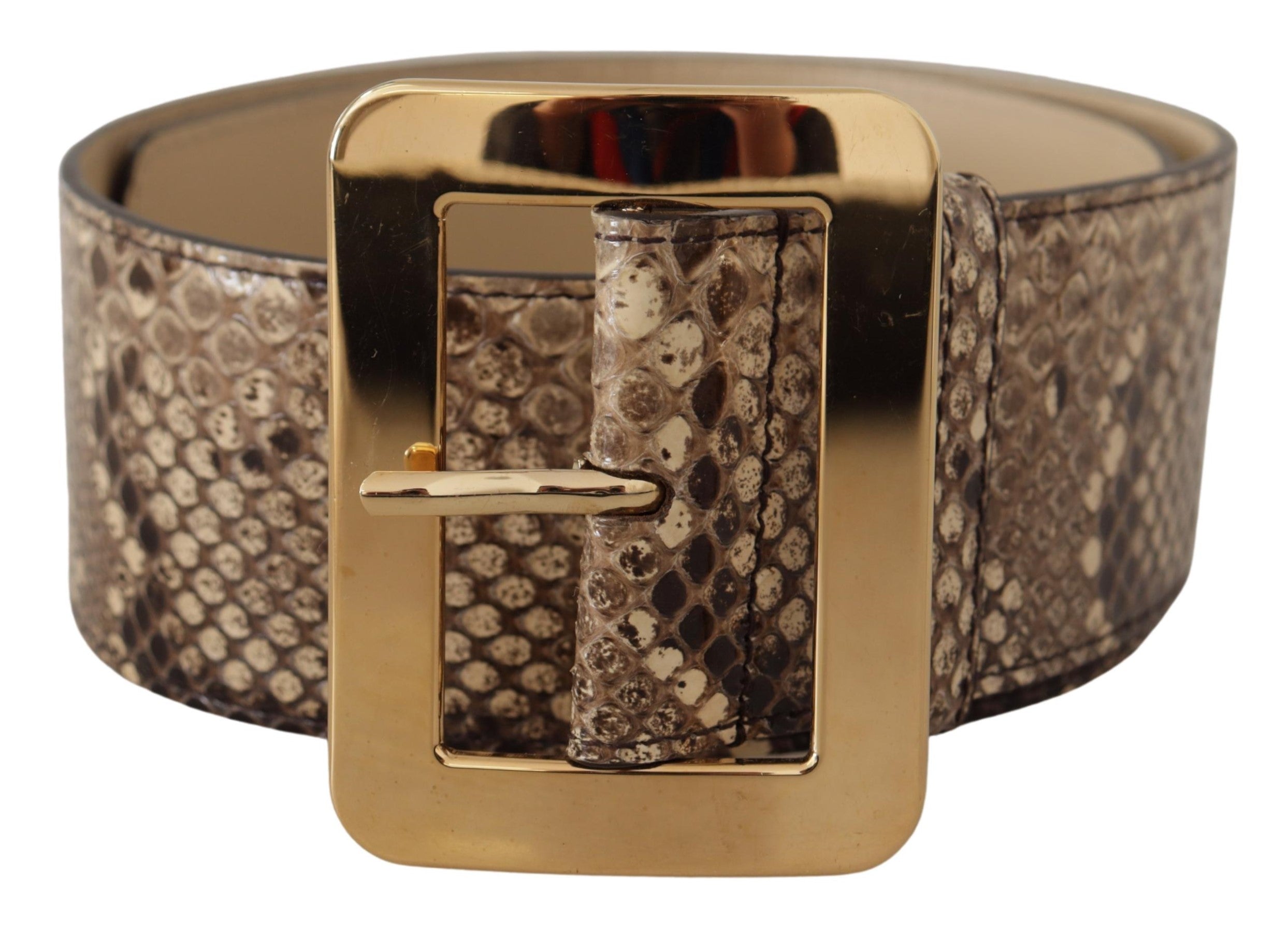 Dolce & Gabbana Elegant Leather Belt with Engraved Buckle - Luksusmuotia Dolce & Gabbana - Tutustu YVES JAVANNI® 