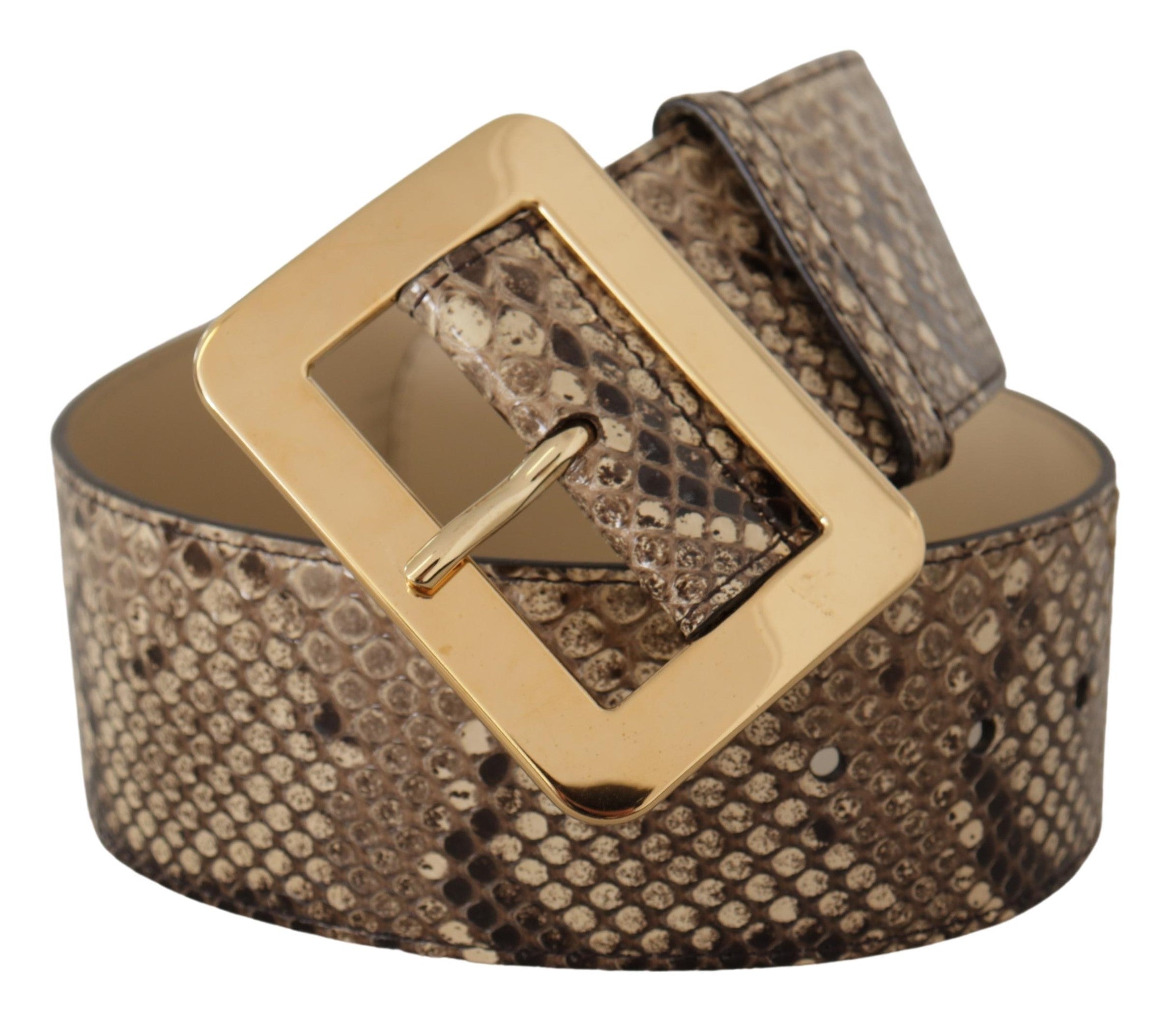 Dolce & Gabbana Elegant Leather Belt with Engraved Buckle - Luksusmuotia Dolce & Gabbana - Tutustu YVES JAVANNI® 