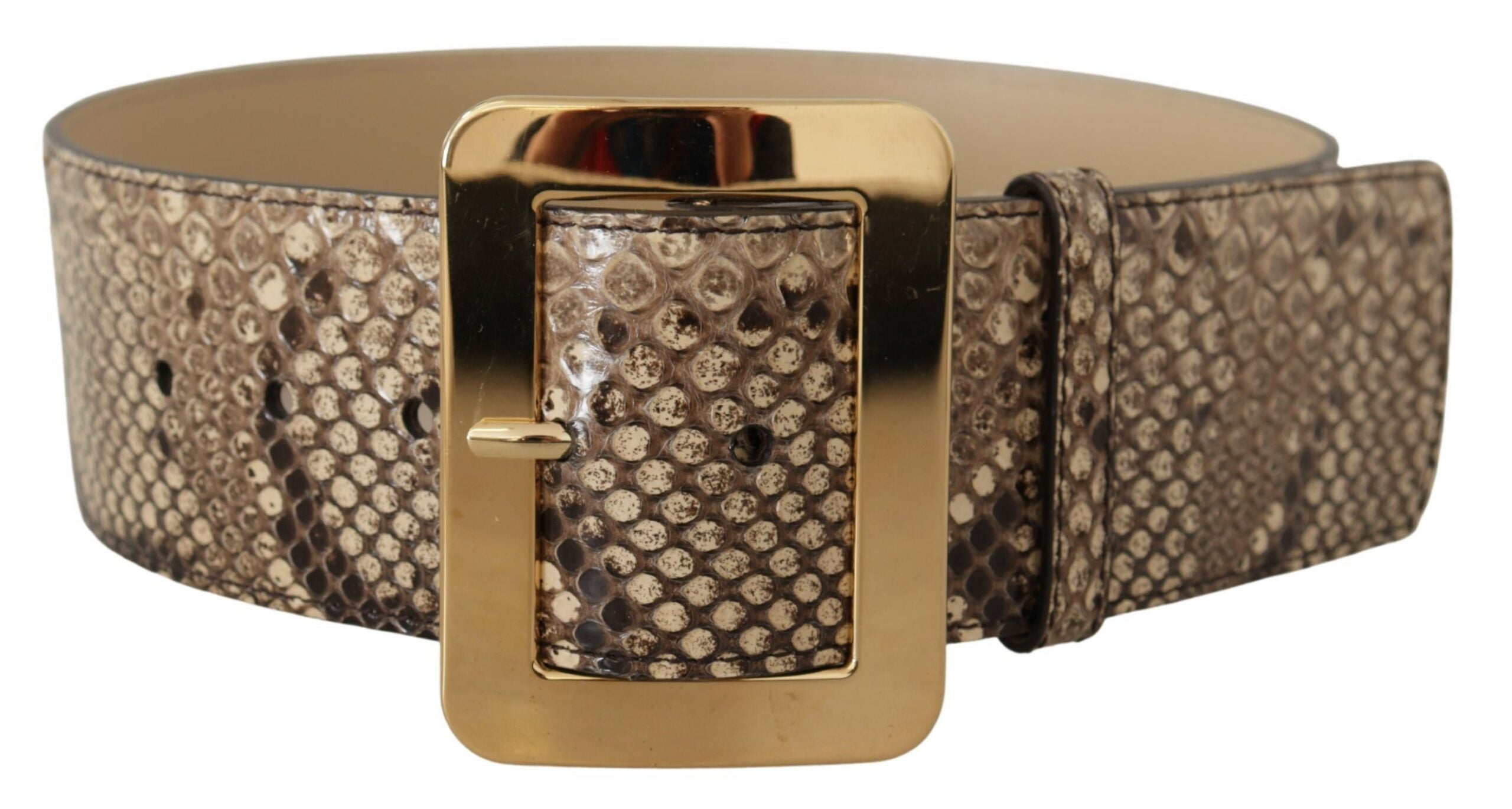 Dolce & Gabbana Elegant Leather Belt with Engraved Buckle - Luksusmuotia Dolce & Gabbana - Tutustu YVES JAVANNI® 