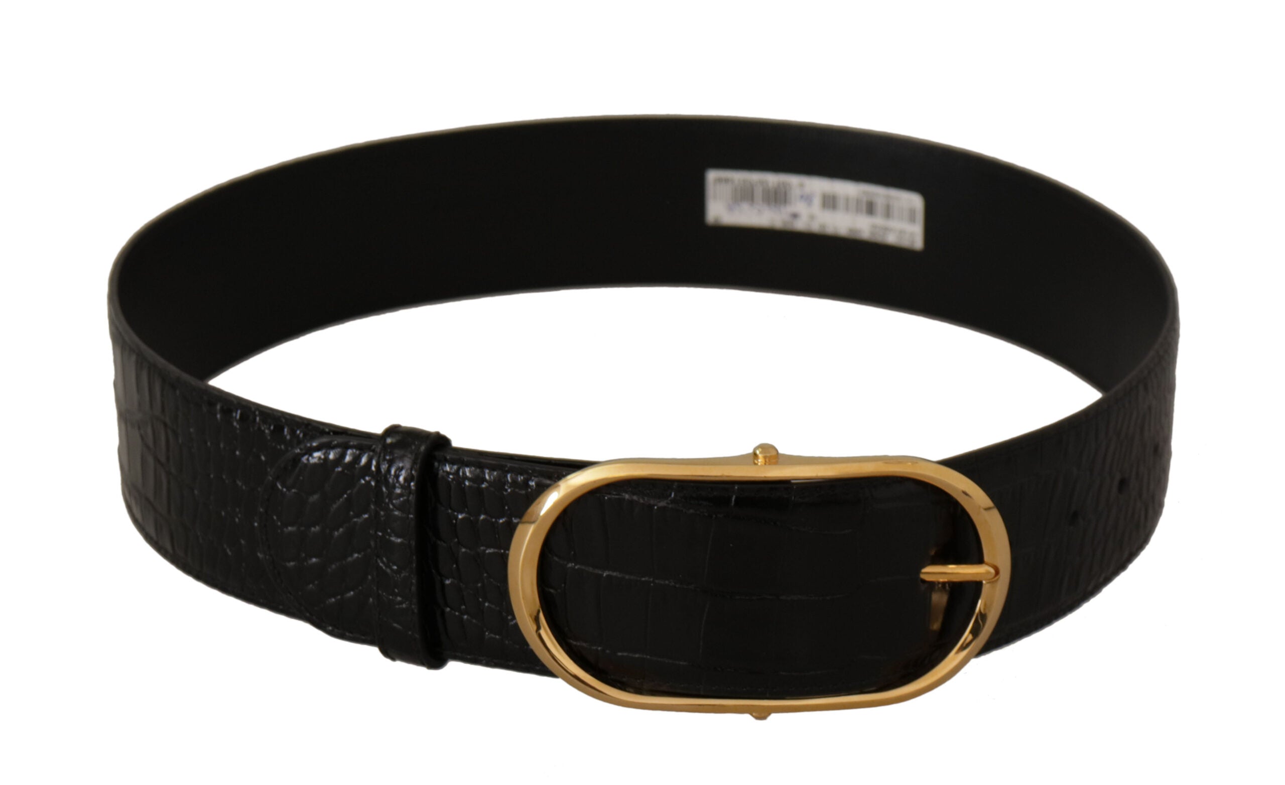 Dolce & Gabbana Chic Black Leather Logo Belt - Luksusmuotia Dolce & Gabbana - Tutustu YVES JAVANNI® 