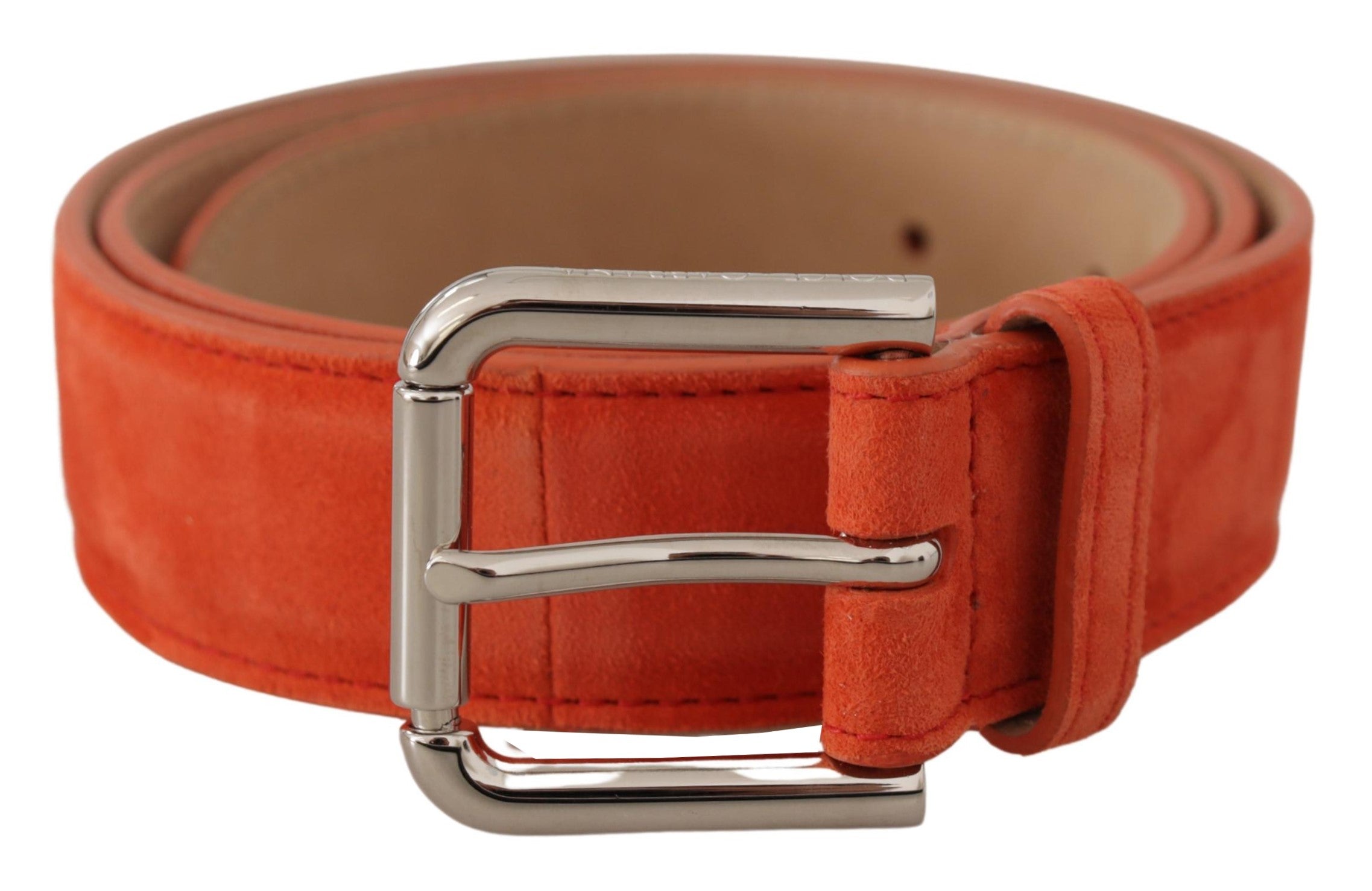 Dolce & Gabbana Elegant Suede Leather Belt in Vibrant Orange - Luksusmuotia Dolce & Gabbana - Tutustu YVES JAVANNI® 