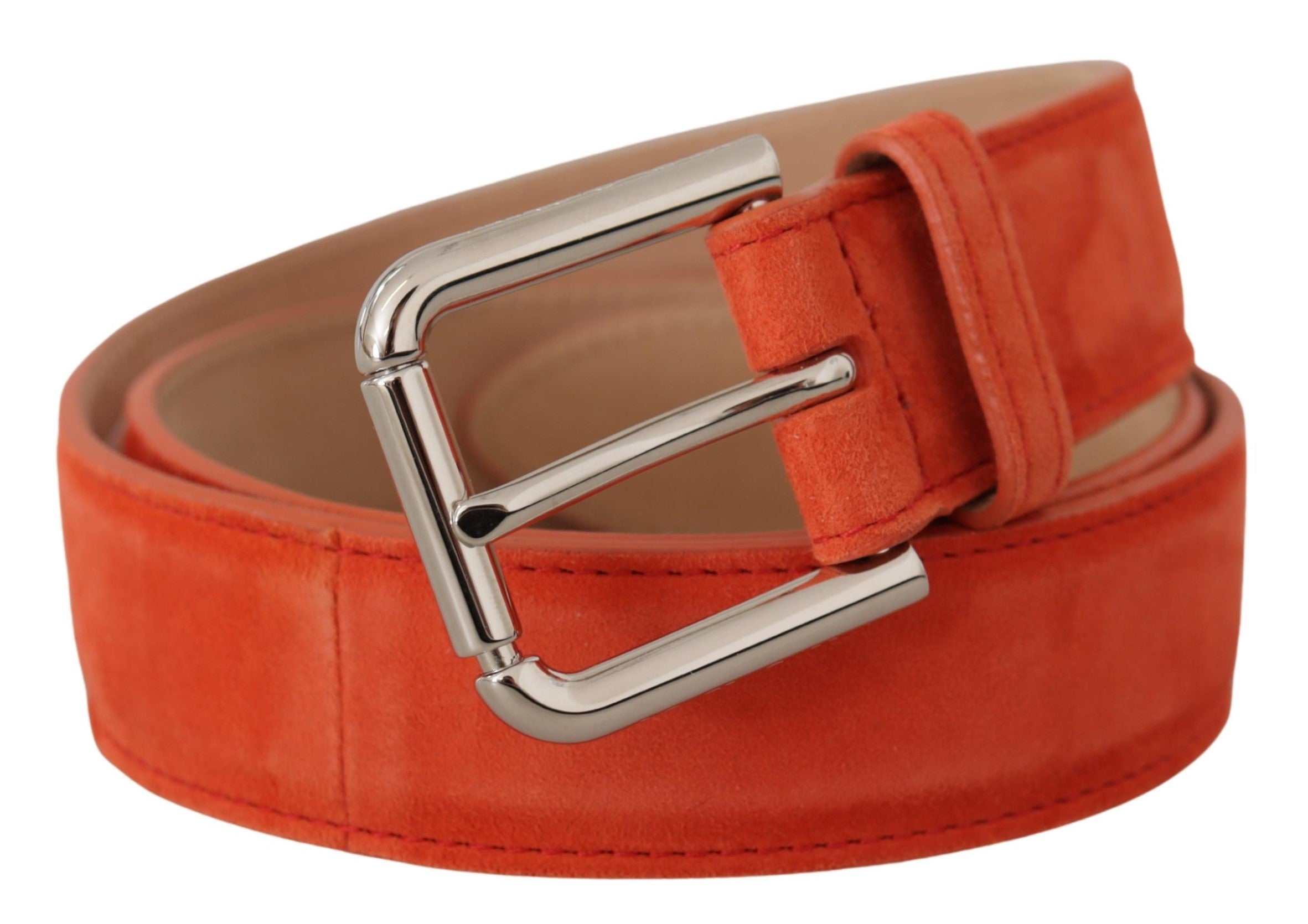 Dolce & Gabbana Elegant Suede Leather Belt in Vibrant Orange - Luksusmuotia Dolce & Gabbana - Tutustu YVES JAVANNI® 