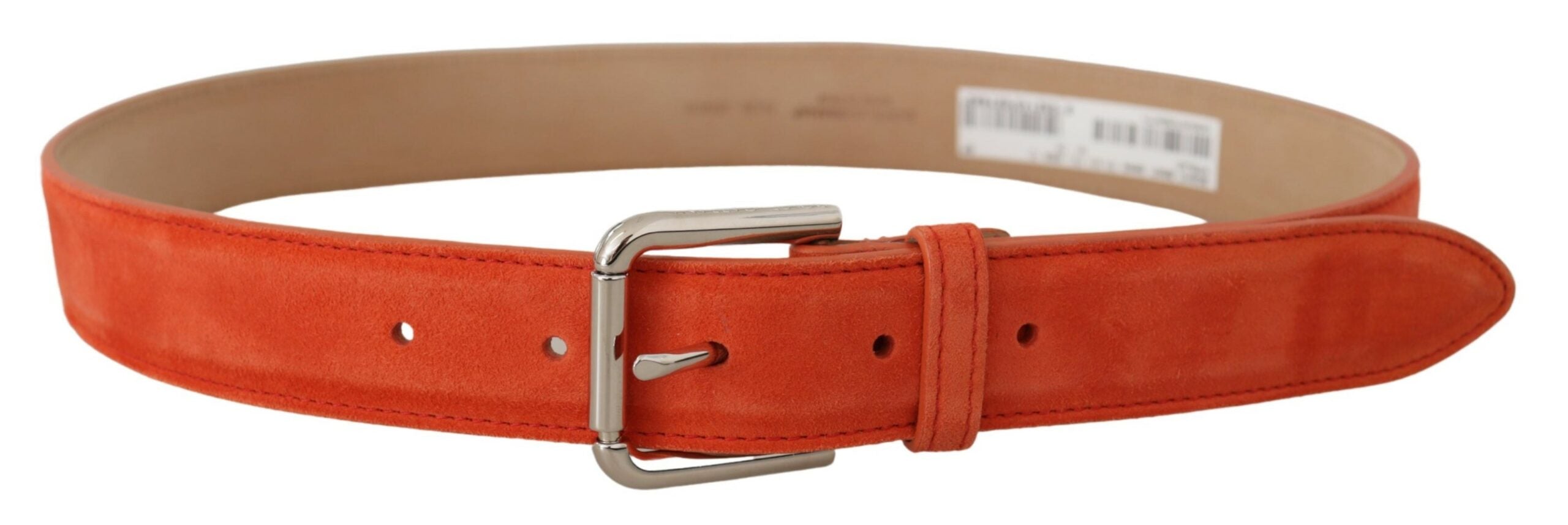 Dolce & Gabbana Elegant Suede Leather Belt in Vibrant Orange - Luksusmuotia Dolce & Gabbana - Tutustu YVES JAVANNI® 