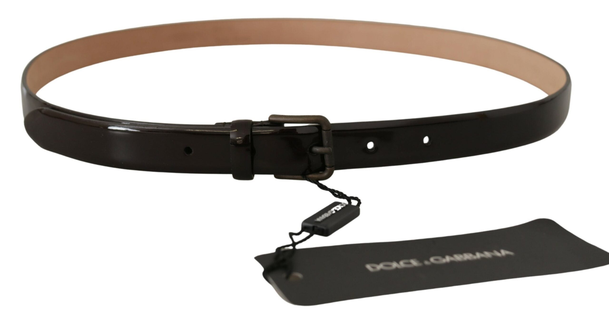 Dolce & Gabbana Elegant Black Leather Logo Buckle Belt - Luksusmuotia Dolce & Gabbana - Tutustu YVES JAVANNI® 