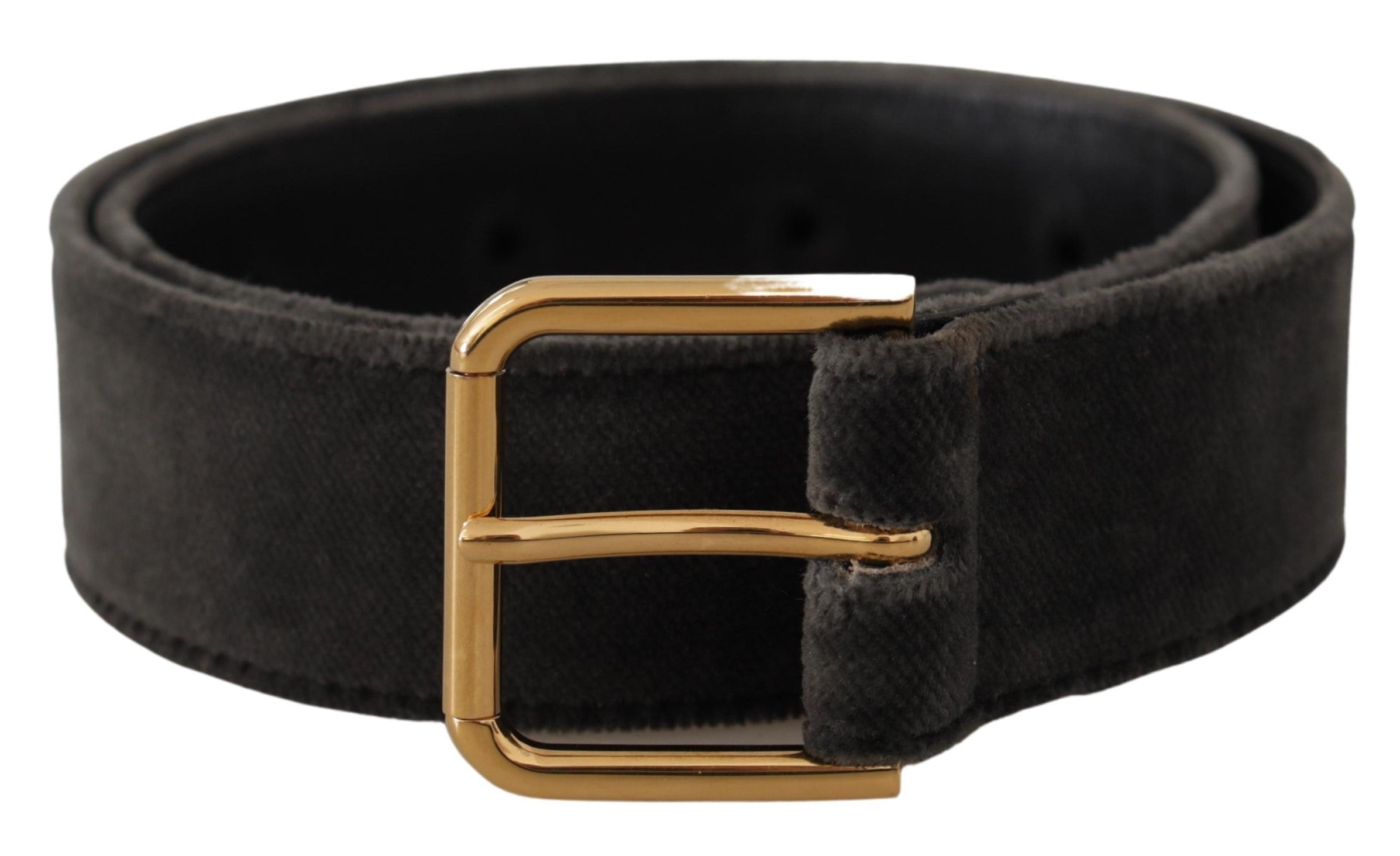 Dolce & Gabbana Elegant Velvet Belt with Engraved Buckle - Luksusmuotia Dolce & Gabbana - Tutustu YVES JAVANNI® 