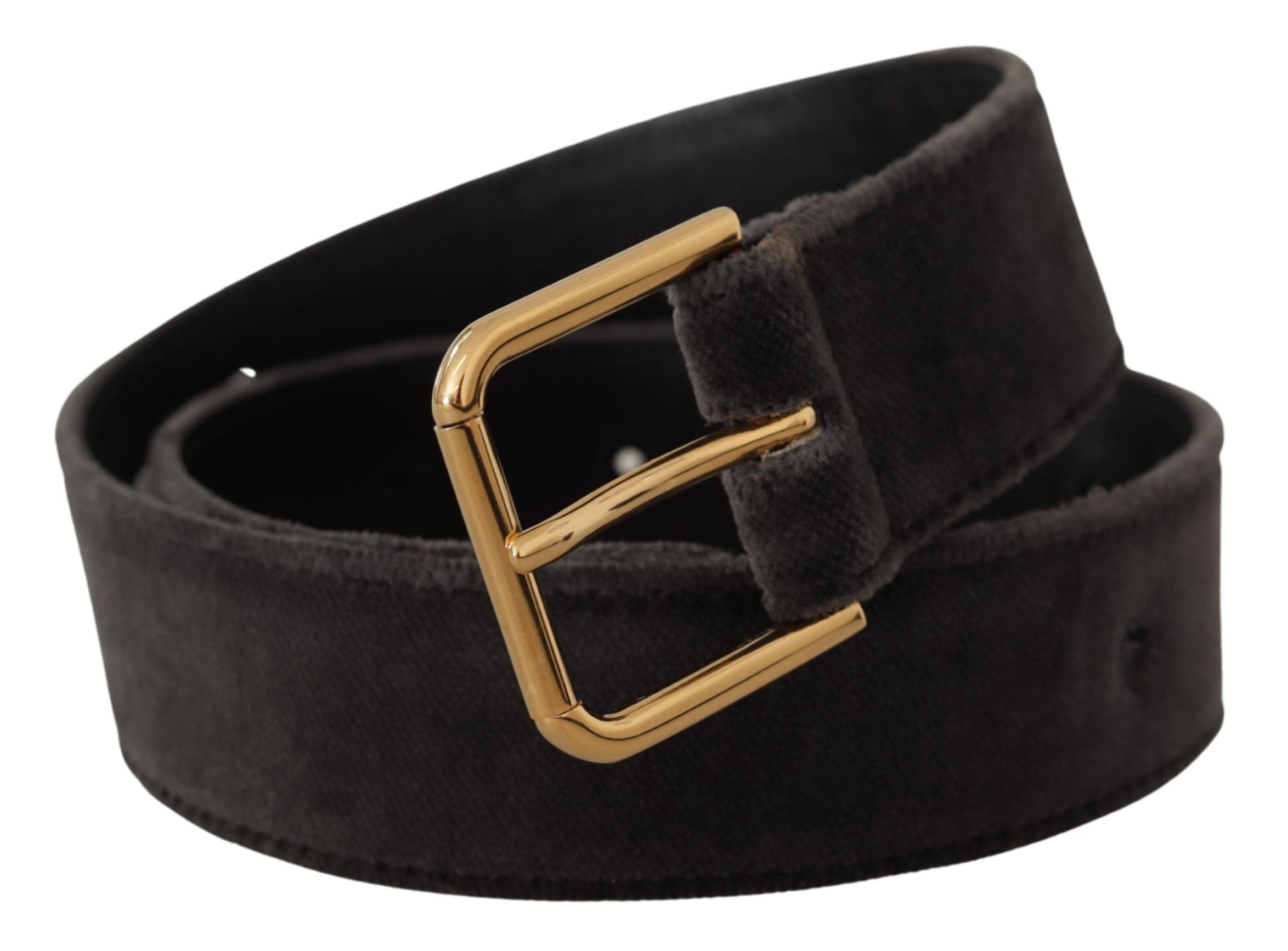 Dolce & Gabbana Elegant Velvet Belt with Engraved Buckle - Luksusmuotia Dolce & Gabbana - Tutustu YVES JAVANNI® 