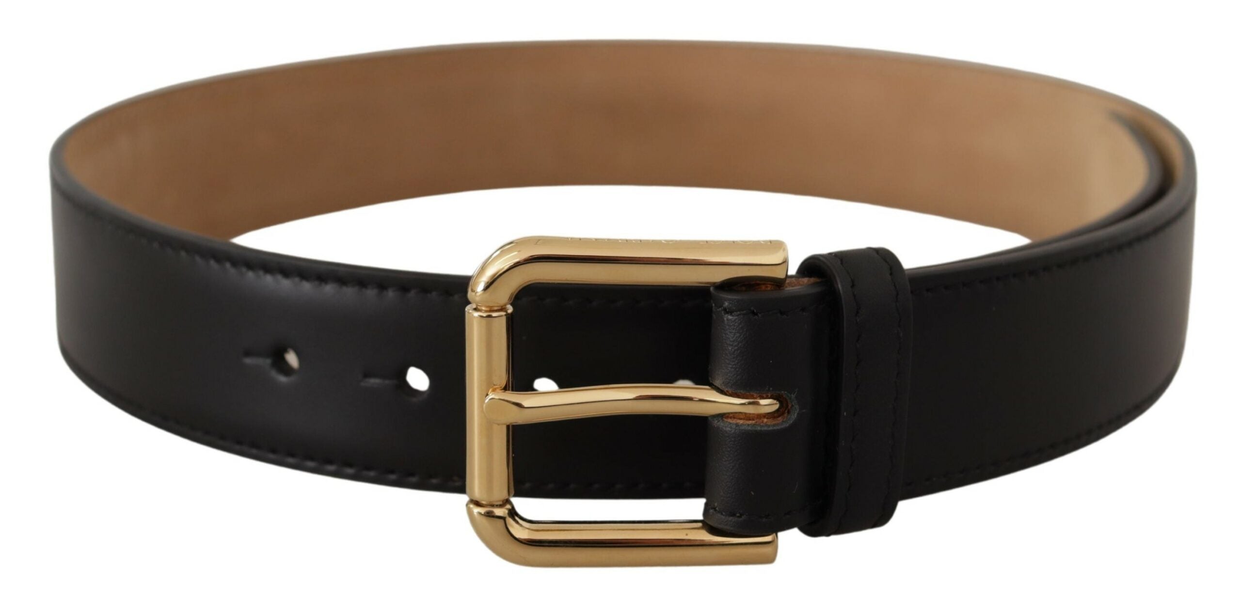 Dolce & Gabbana Elegant Leather Belt with Logo Buckle - Luksusmuotia Dolce & Gabbana - Tutustu YVES JAVANNI® 