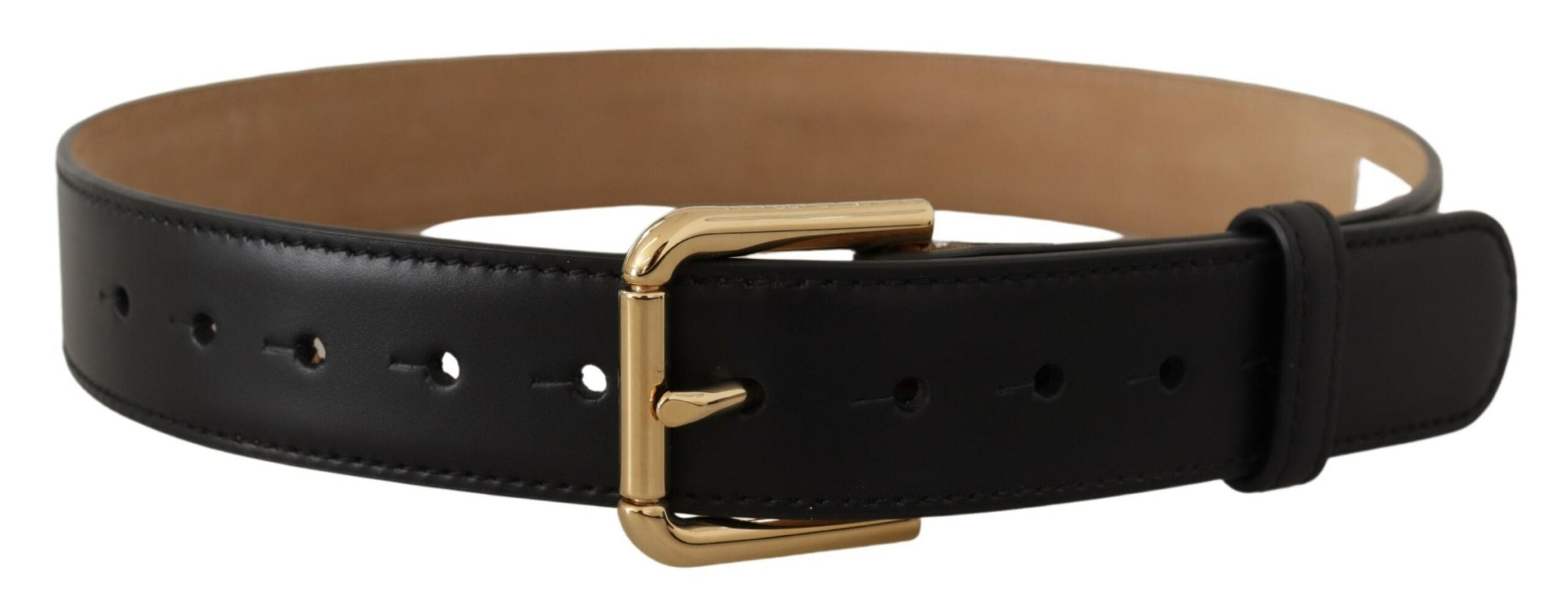 Dolce & Gabbana Elegant Leather Belt with Logo Buckle - Luksusmuotia Dolce & Gabbana - Tutustu YVES JAVANNI® 