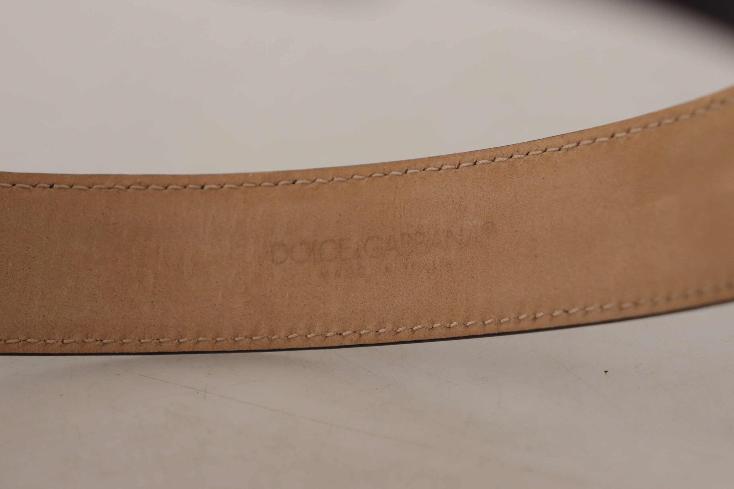 Dolce & Gabbana Elegant Leather Belt with Logo Buckle - Luksusmuotia Dolce & Gabbana - Tutustu YVES JAVANNI® 