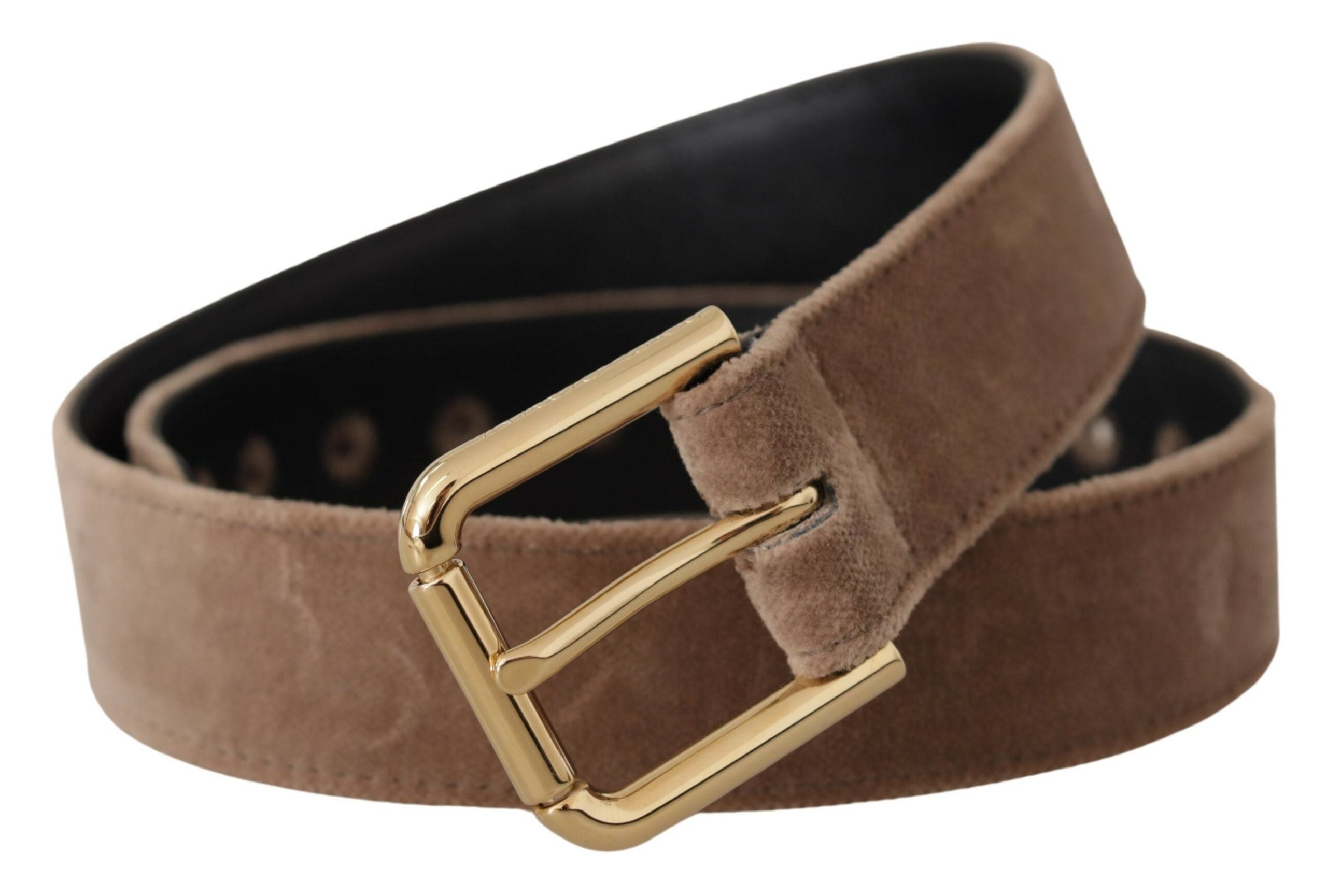 Dolce & Gabbana Elegant Velvet Logo Buckle Belt - Luksusmuotia Dolce & Gabbana - Tutustu YVES JAVANNI® 