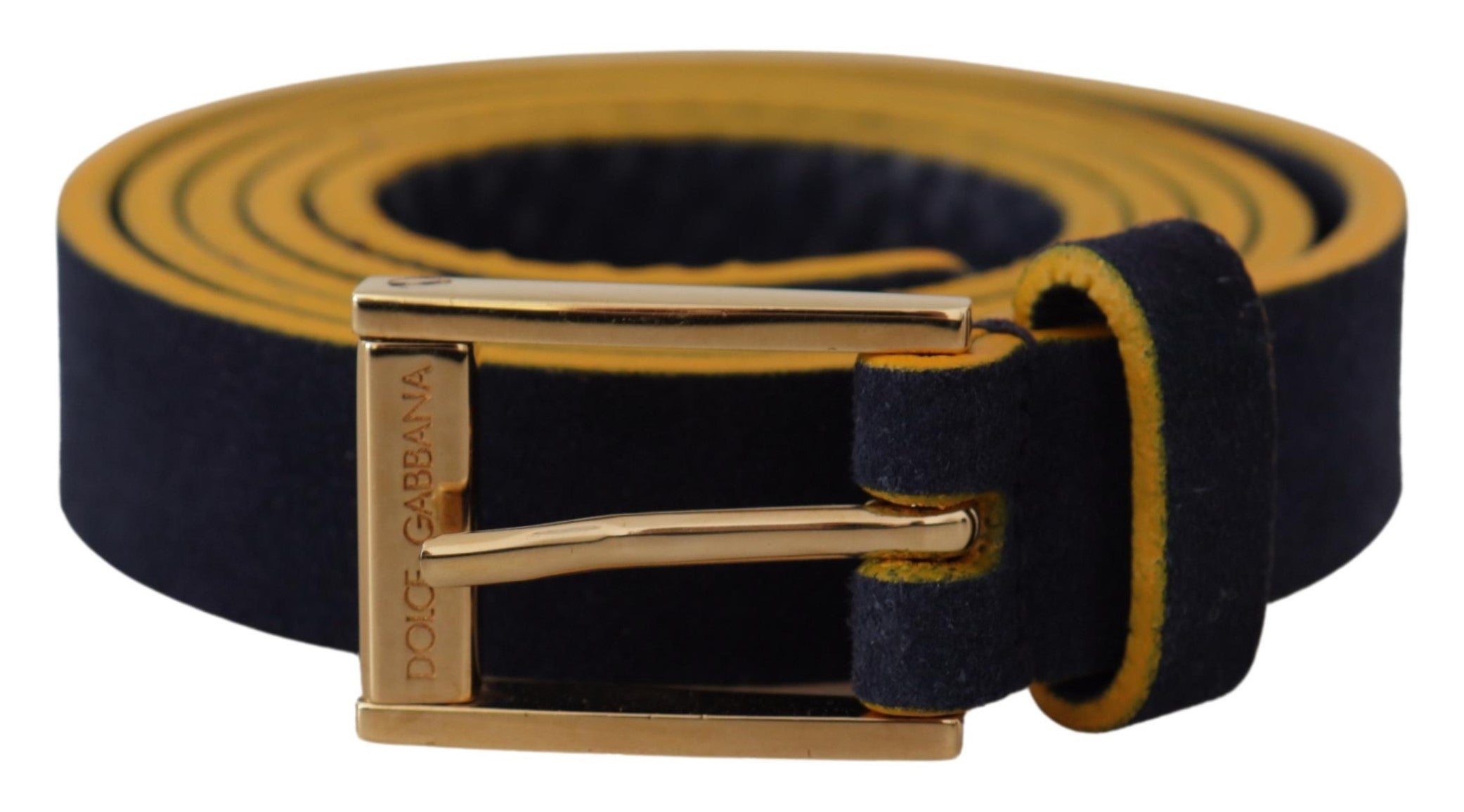 Dolce & Gabbana Chic Blue Suede Logo Buckle Belt - Luksusmuotia Dolce & Gabbana - Tutustu YVES JAVANNI® 