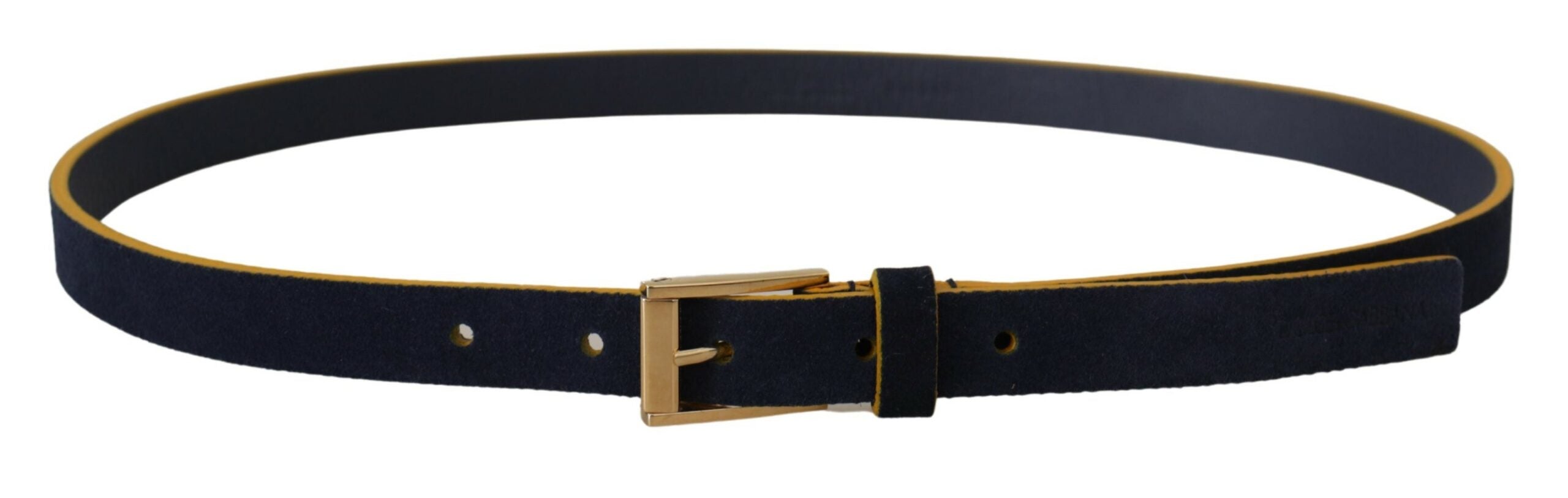 Dolce & Gabbana Chic Blue Suede Logo Buckle Belt - Luksusmuotia Dolce & Gabbana - Tutustu YVES JAVANNI® 