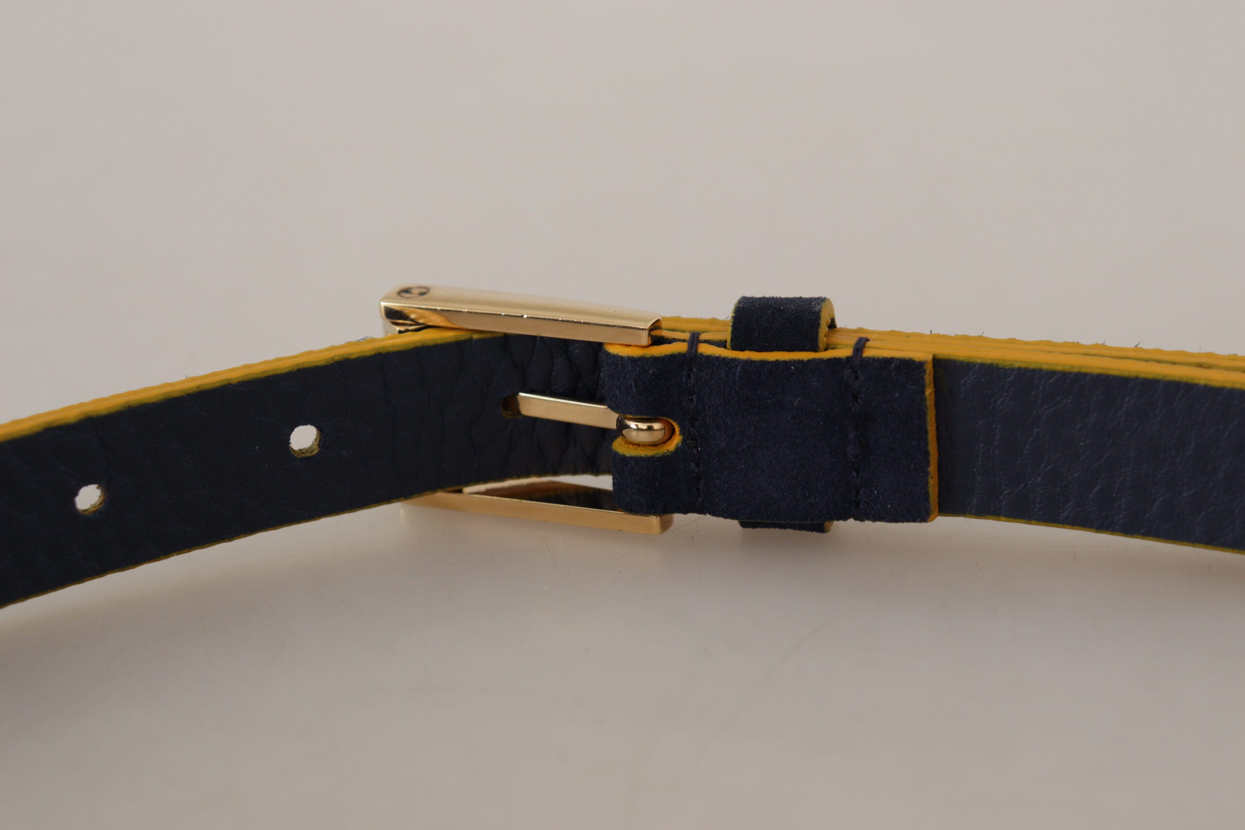 Dolce & Gabbana Chic Blue Suede Logo Buckle Belt - Luksusmuotia Dolce & Gabbana - Tutustu YVES JAVANNI® 