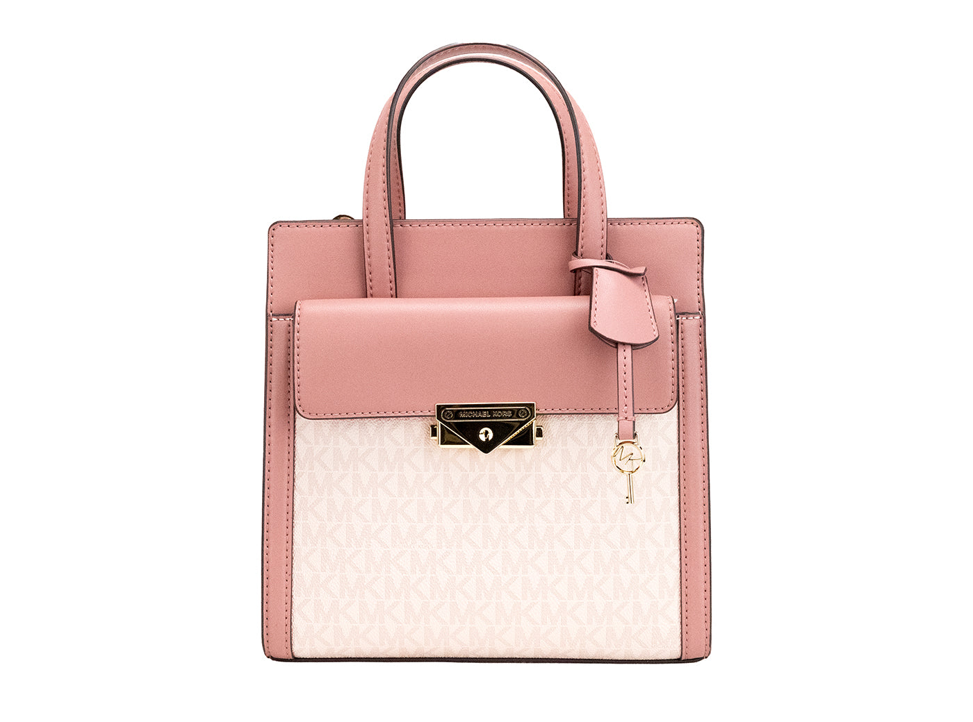 Michael Kors Cece Small Pink PVC North South Flap Tote Crossbody Bag Purse - Luksuslaukut ja asusteet Michael Kors - Tutustu YVES JAVANNI® 