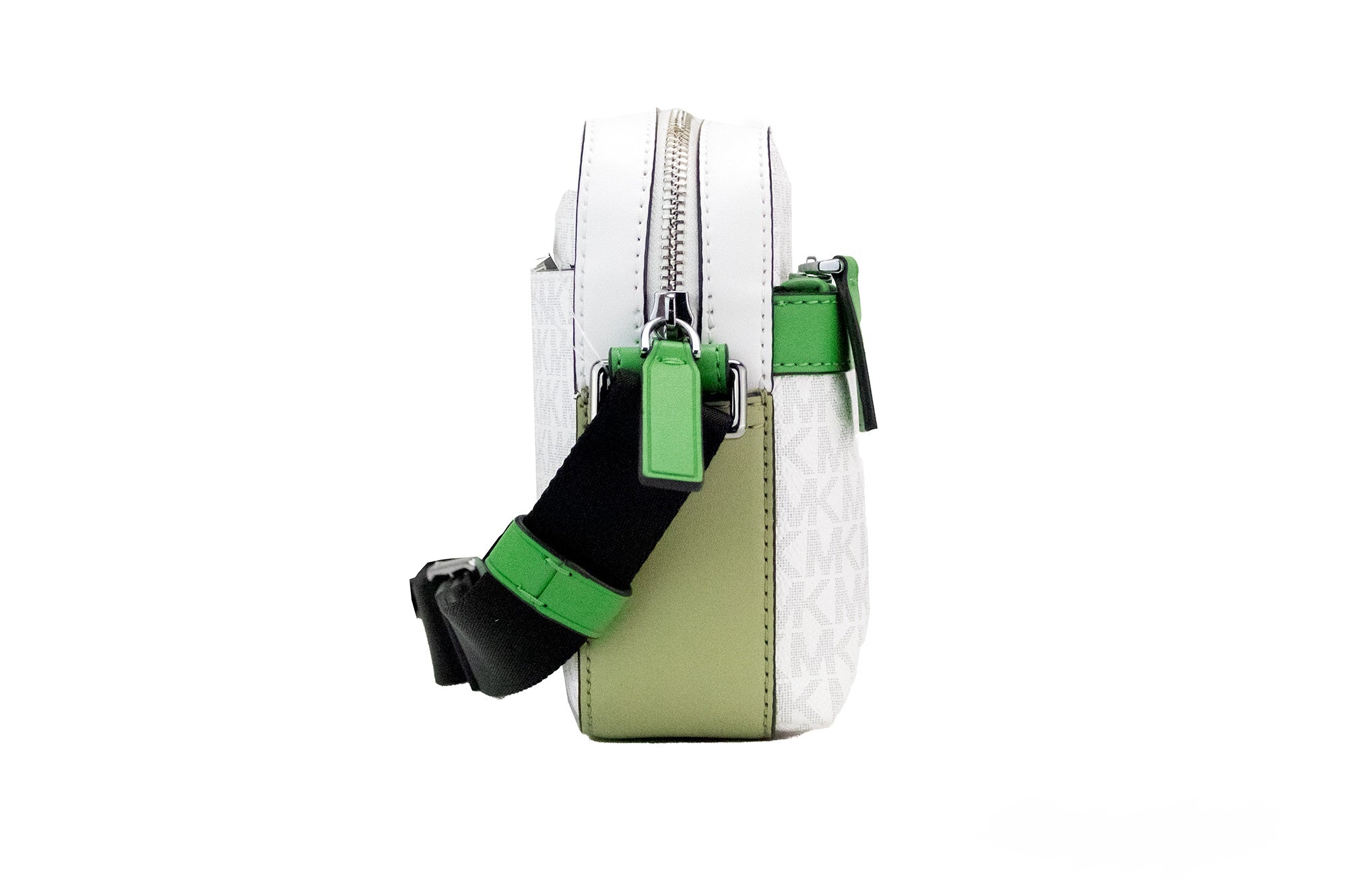 Michael Kors Cooper Small Bright White Palm Signature PVC Utility Crossbody Bag - Luksusmuotia Michael Kors - Tutustu YVES JAVANNI® 