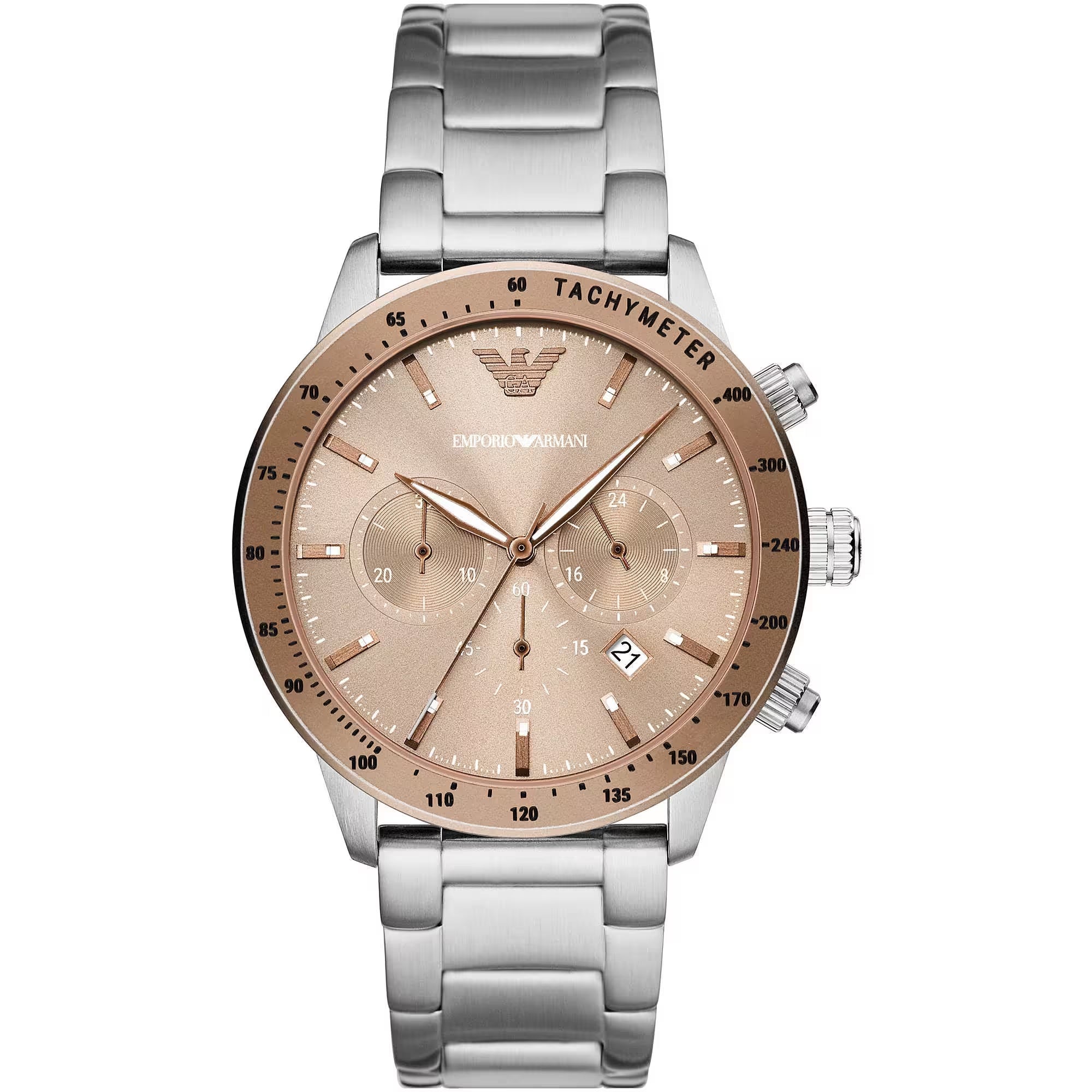 Emporio Armani Classic Chronograph Steel Men's Watch - Luksuslaukut ja asusteet Emporio Armani - Tutustu YVES JAVANNI® 