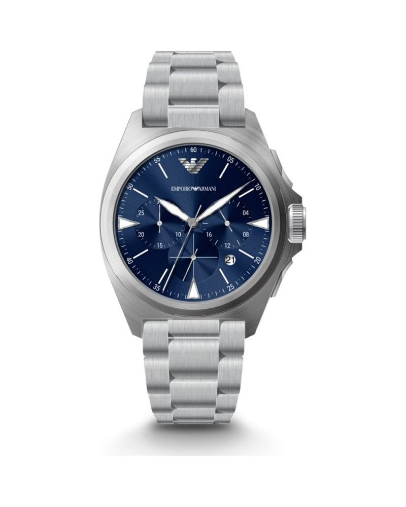 Emporio Armani Sleek Silver Chronograph Timepiece - Luksuslaukut ja asusteet Emporio Armani - Tutustu YVES JAVANNI® 