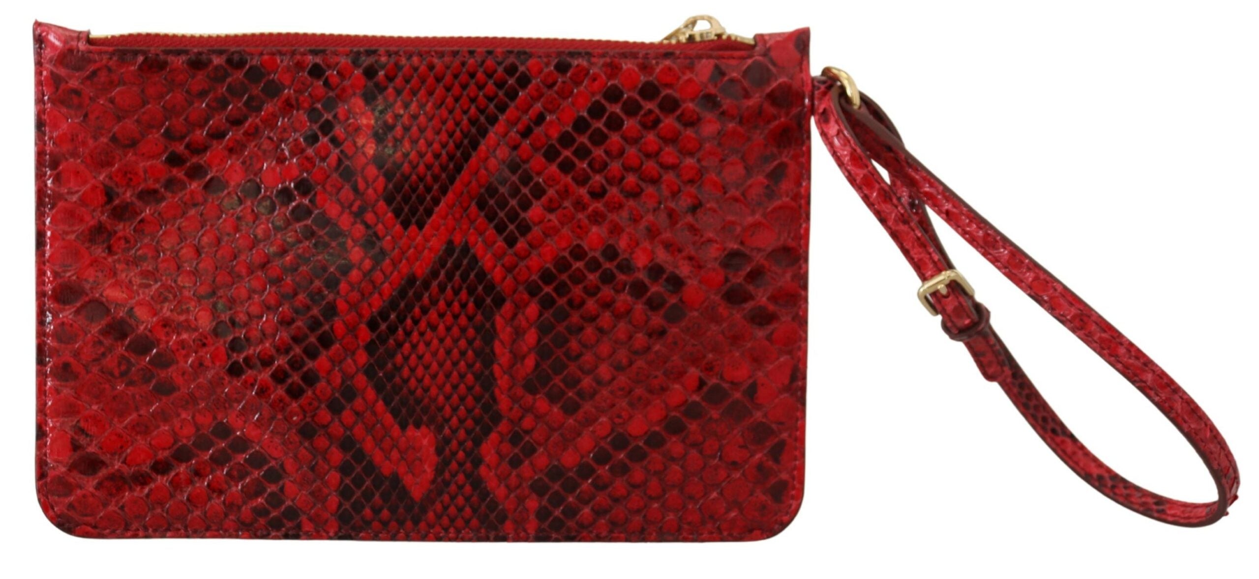 Dolce & Gabbana Elegant Red Leather Ayers Snake Clutch - Luksusmuotia Dolce & Gabbana - Tutustu YVES JAVANNI® 