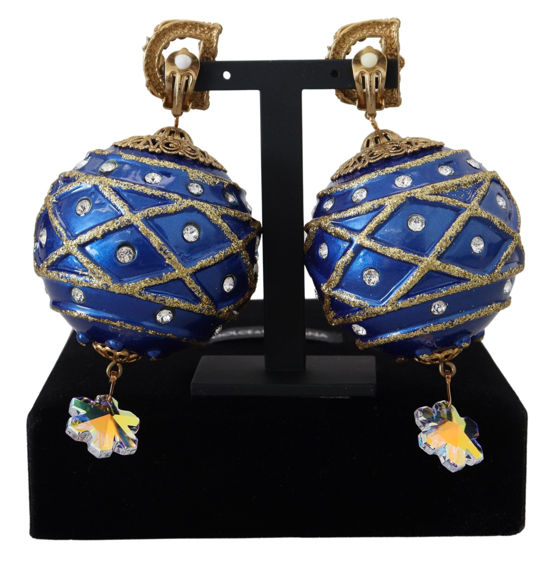 Dolce & Gabbana Elegant Dangling Crystal Christmas Ball Earrings - Luksuslaukut ja asusteet Dolce & Gabbana - Tutustu YVES JAVANNI® 