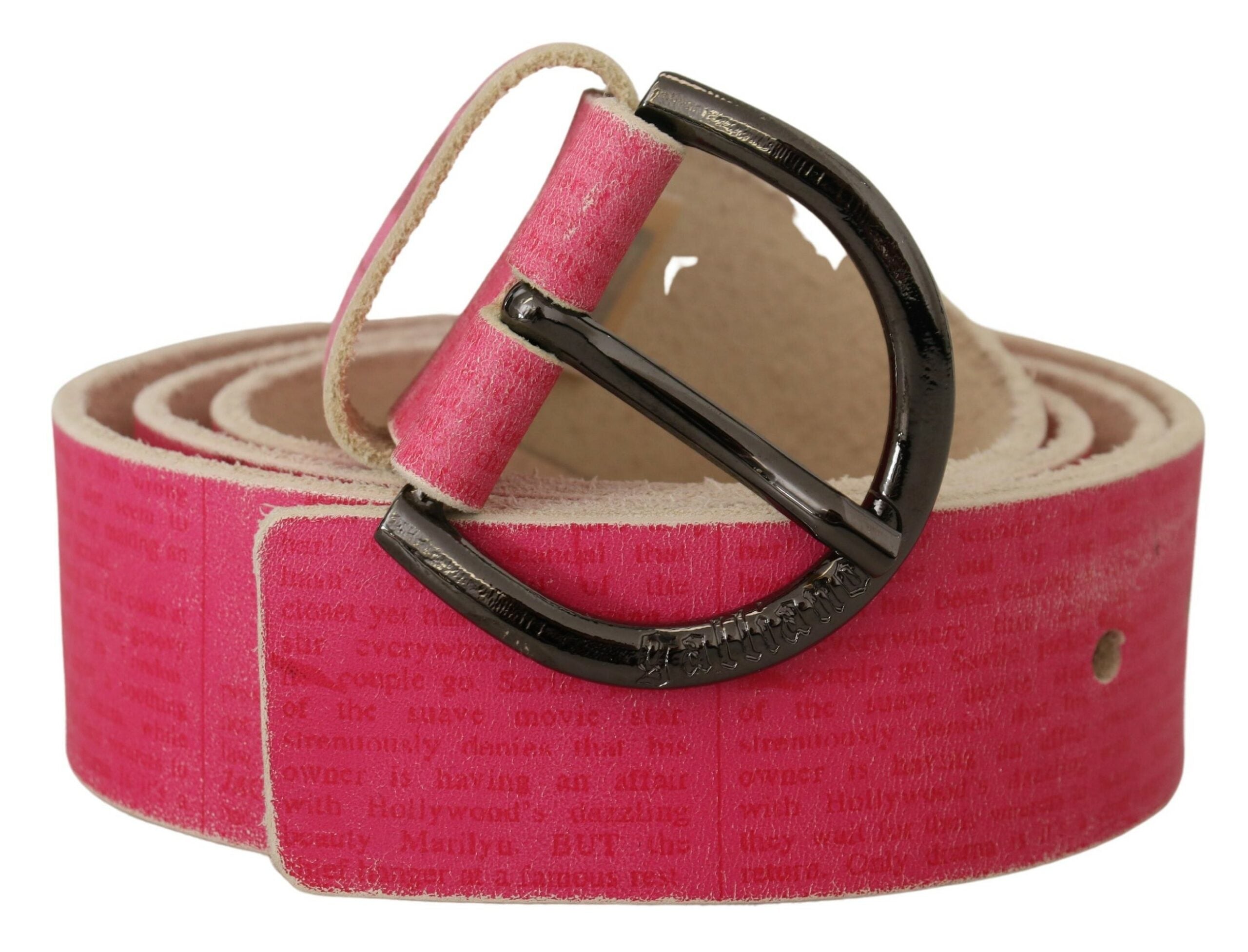 John Galliano Elegant Pink Leather Fashion Belt - Luksusmuotia John Galliano - Tutustu YVES JAVANNI® 