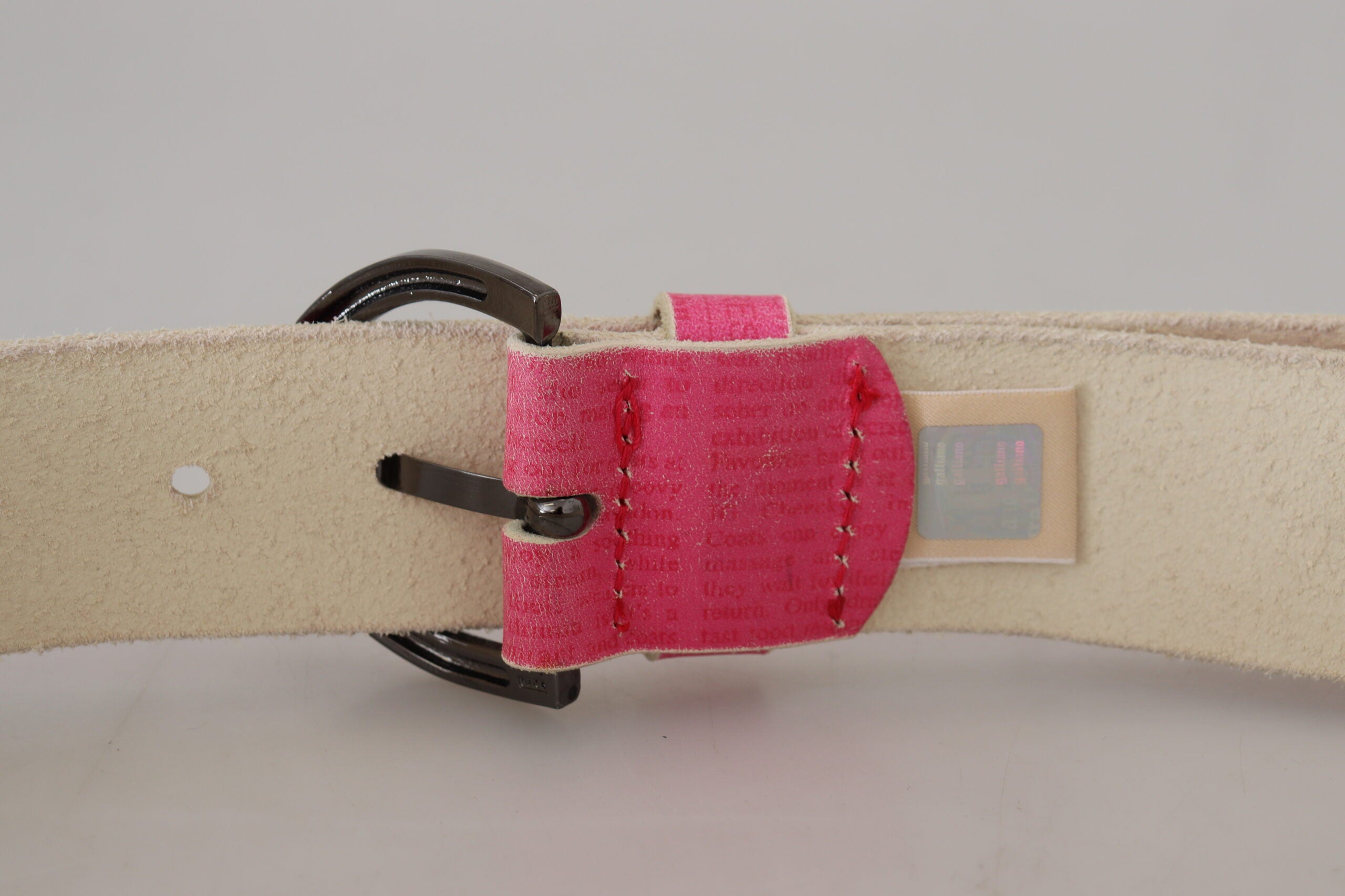 John Galliano Elegant Pink Leather Fashion Belt - Luksuslaukut ja asusteet John Galliano - Tutustu YVES JAVANNI® 