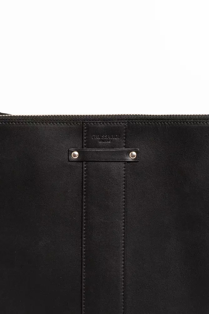 Trussardi Black Leather Men Wallet - Luksusmuotia Trussardi - Tutustu YVES JAVANNI® 