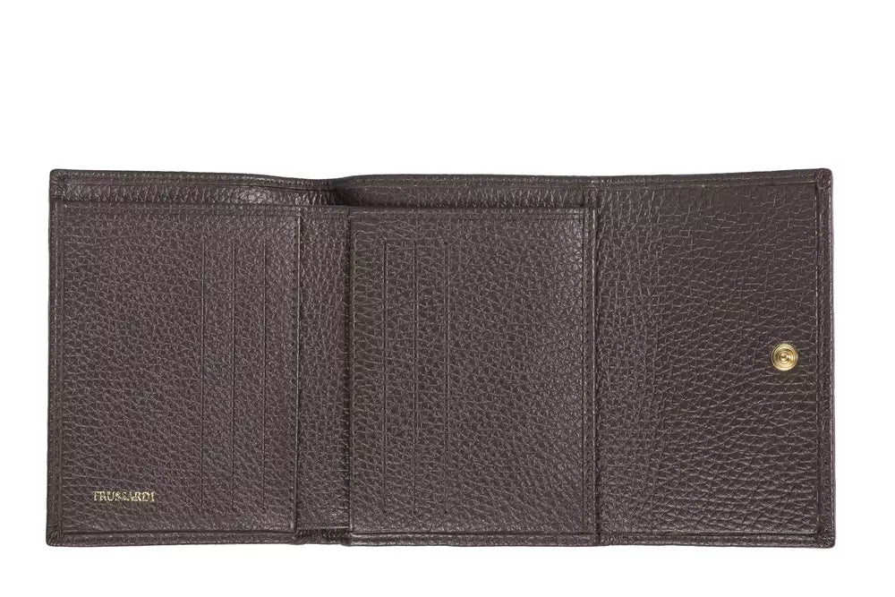 Trussardi Brown Leather Women Wallet - Luksusmuotia Trussardi - Tutustu YVES JAVANNI® 