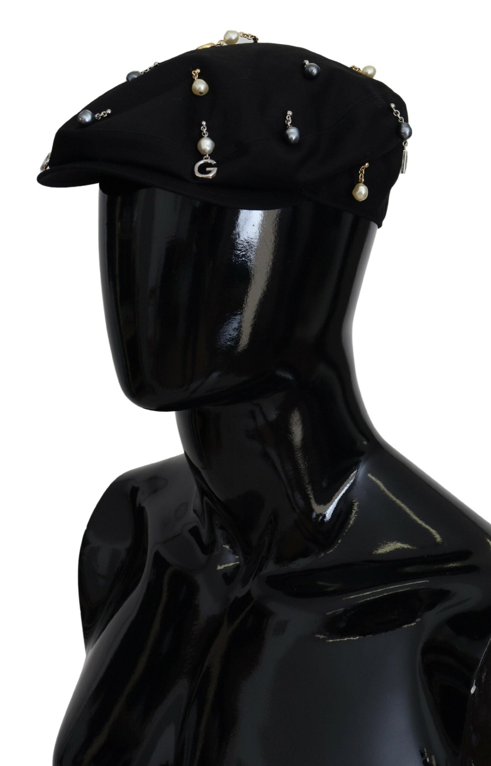 Dolce & Gabbana Elegant Black Cotton Newsboy Hat - Luksusmuotia Dolce & Gabbana - Tutustu YVES JAVANNI® 