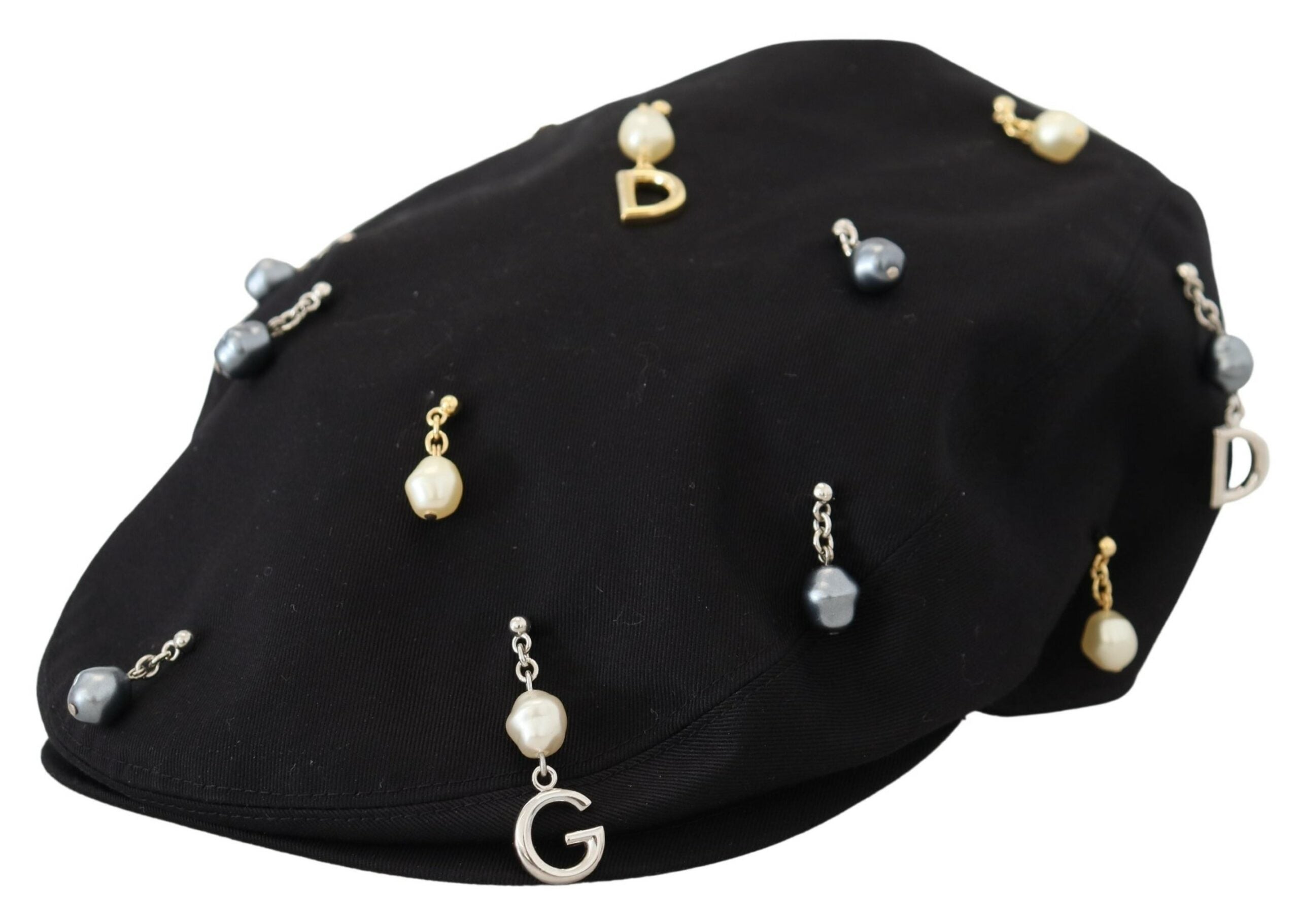 Dolce & Gabbana Elegant Black Cotton Newsboy Hat - Luksusmuotia Dolce & Gabbana - Tutustu YVES JAVANNI® 