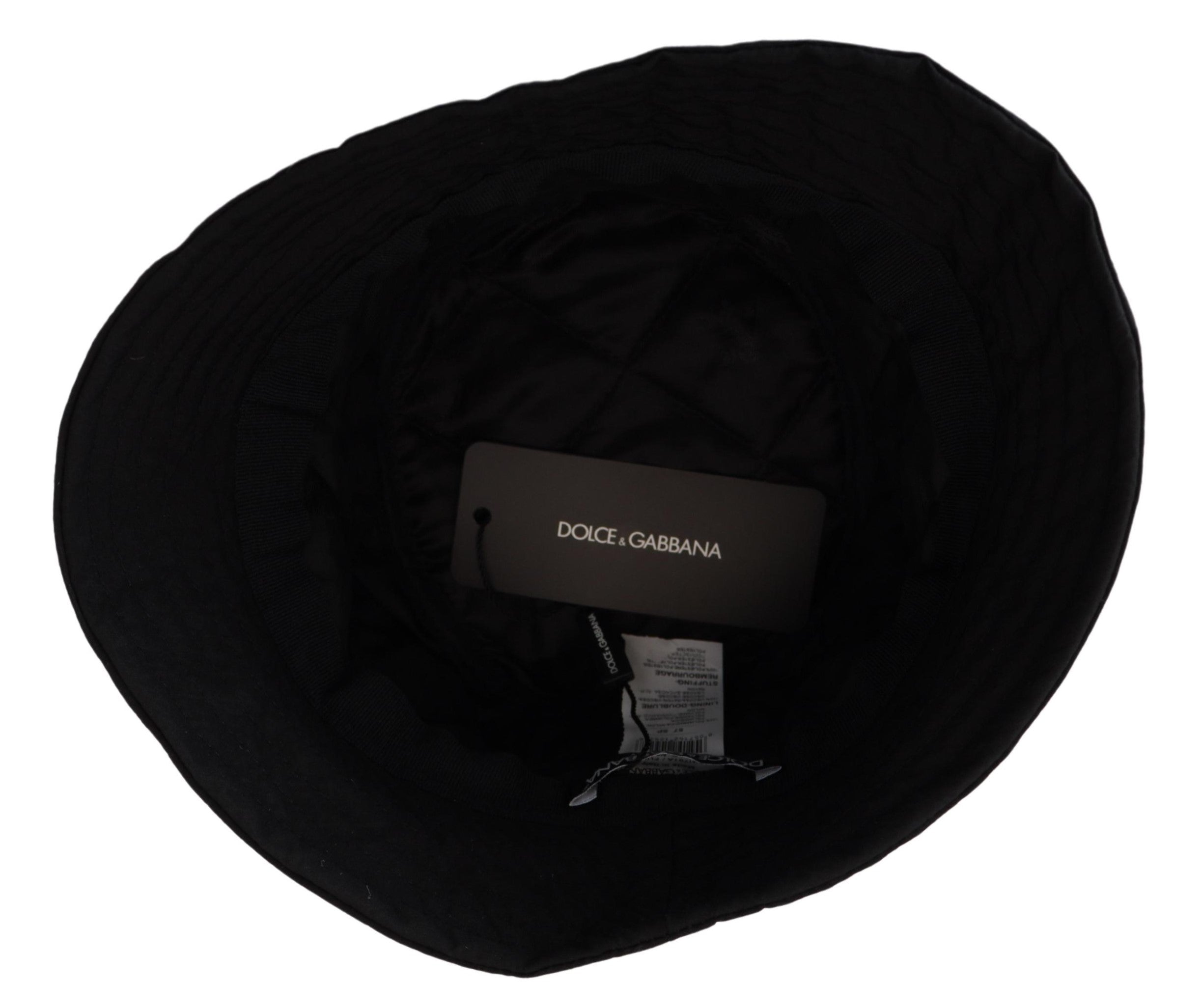 Dolce & Gabbana Elegant Black Bucket Cap - Luksusmuotia Dolce & Gabbana - Tutustu YVES JAVANNI® 