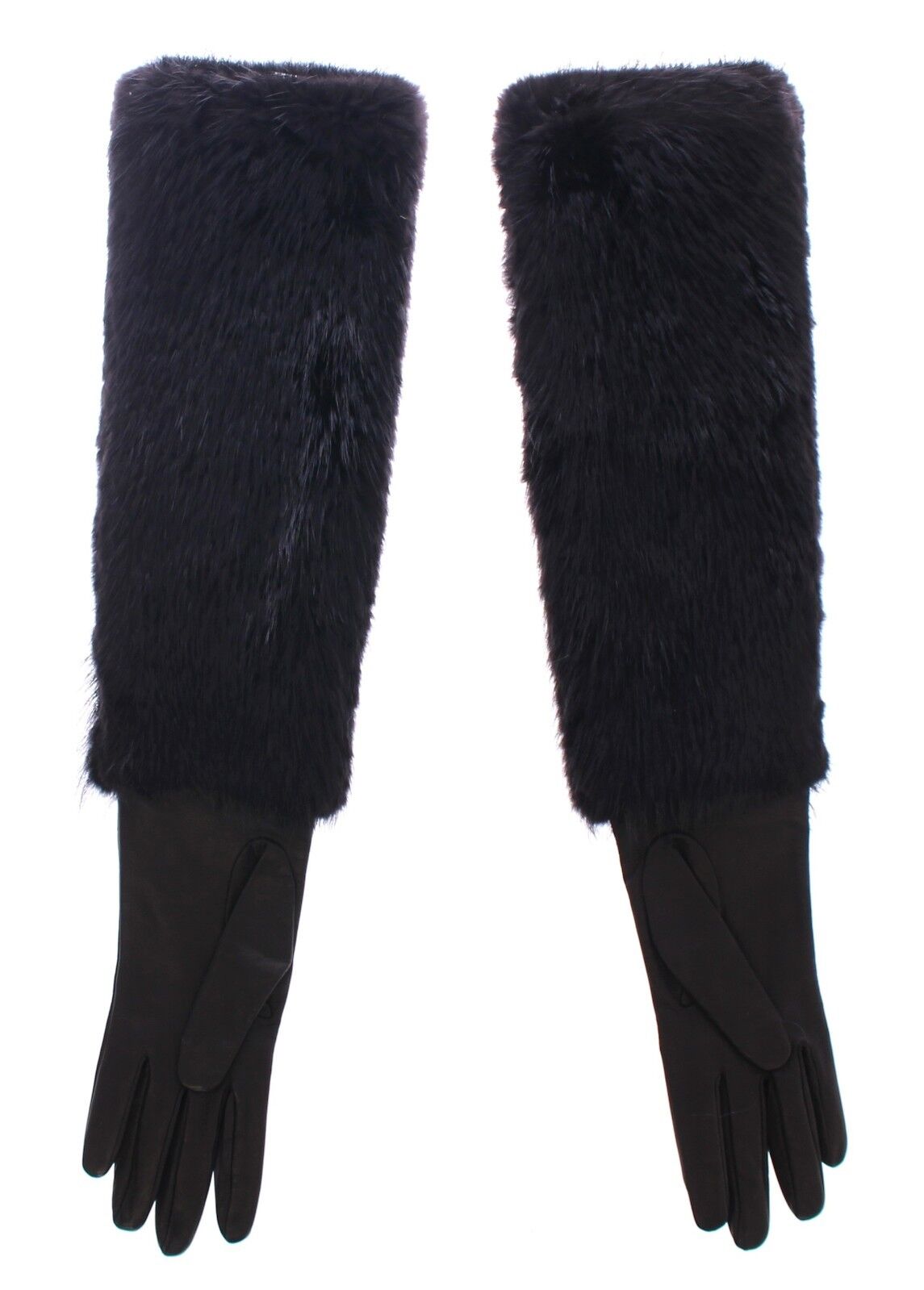 Dolce & Gabbana Elegant Elbow-Length Beaver Fur Gloves - Luksusmuotia Dolce & Gabbana - Tutustu YVES JAVANNI® 