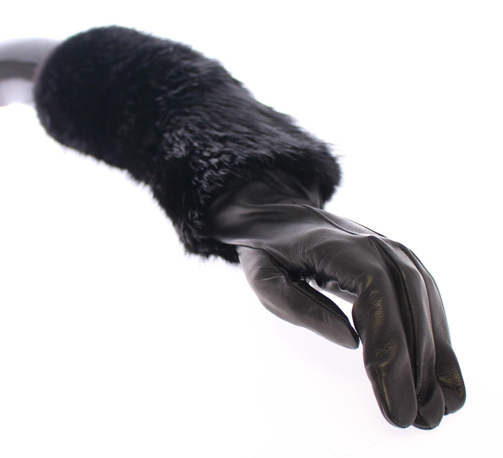 Dolce & Gabbana Elegant Elbow-Length Beaver Fur Gloves - Luksusmuotia Dolce & Gabbana - Tutustu YVES JAVANNI® 