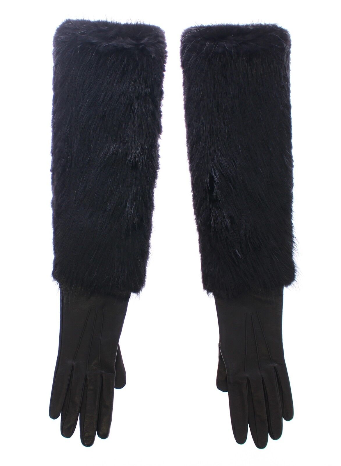 Dolce & Gabbana Elegant Elbow-Length Beaver Fur Gloves - Luksusmuotia Dolce & Gabbana - Tutustu YVES JAVANNI® 