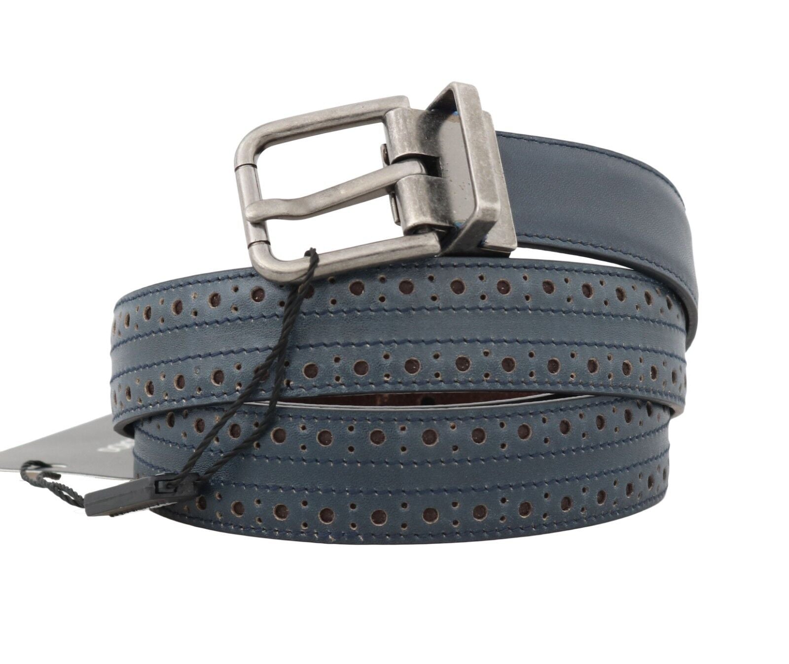 Dolce & Gabbana Elegant Blue Leather Men's Belt - Luksusmuotia Dolce & Gabbana - Tutustu YVES JAVANNI® 