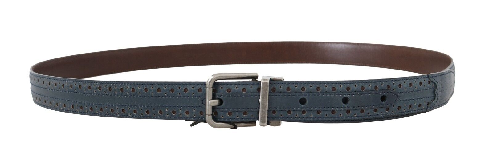 Dolce & Gabbana Elegant Blue Leather Men's Belt - Luksusmuotia Dolce & Gabbana - Tutustu YVES JAVANNI® 