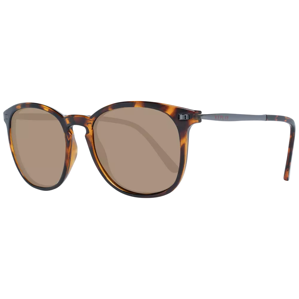 Replay Brown Unisex Sunglasses - Luksusmuotia Replay - Tutustu YVES JAVANNI® 