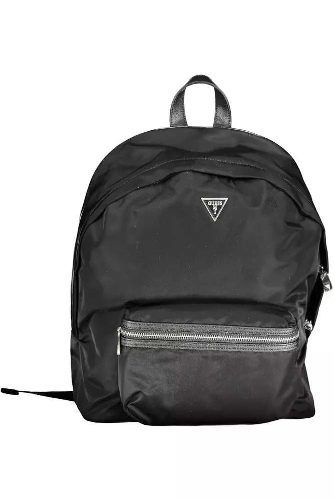 Guess Sleek Black Nylon Backpack with Laptop Compartment - Luksusmuotia Guess Jeans - Tutustu YVES JAVANNI® 