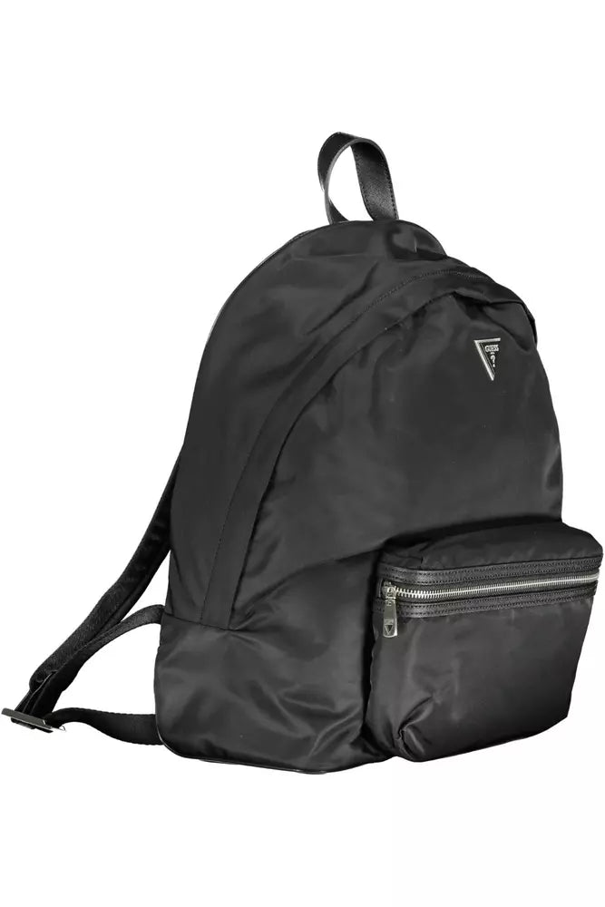 Guess Sleek Black Nylon Backpack with Laptop Compartment - Luksusmuotia Guess Jeans - Tutustu YVES JAVANNI® 