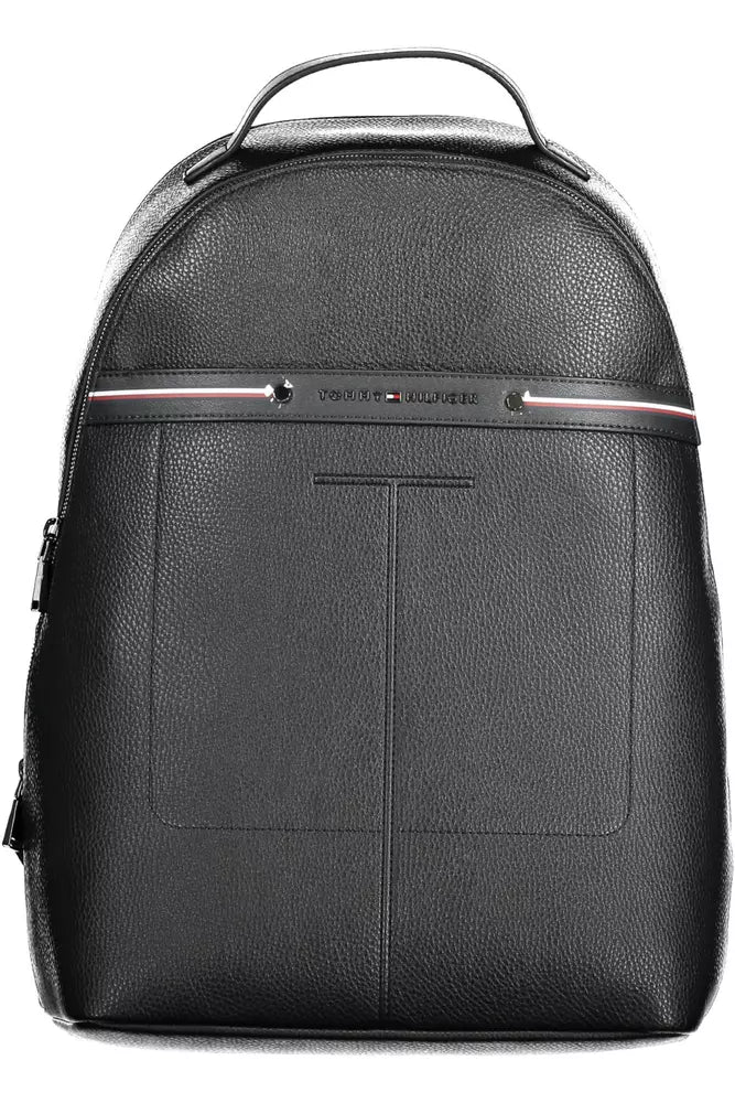 Tommy Hilfiger Black Polyethylene Men Backpack - Luksuslaukut ja asusteet Tommy Hilfiger - Tutustu YVES JAVANNI® 