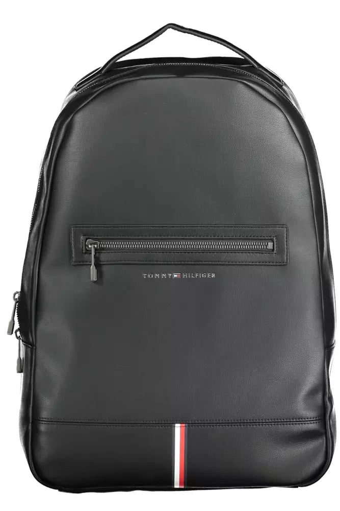 Tommy Hilfiger Black Polyethylene Men Backpack - Luksuslaukut ja asusteet Tommy Hilfiger - Tutustu YVES JAVANNI® 