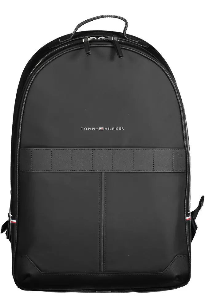 Tommy Hilfiger Black Polyester Men Backpack - Luksuslaukut ja asusteet Tommy Hilfiger - Tutustu YVES JAVANNI® 