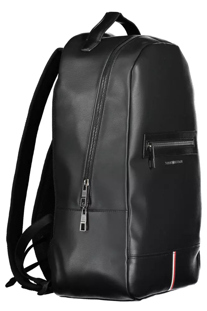 Tommy Hilfiger Black Polyethylene Men Backpack - Luksuslaukut ja asusteet Tommy Hilfiger - Tutustu YVES JAVANNI® 