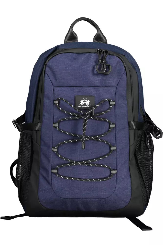 La Martina Elegant Blue Contrast Detail Backpack - Luksusmuotia La Martina - Tutustu YVES JAVANNI® 