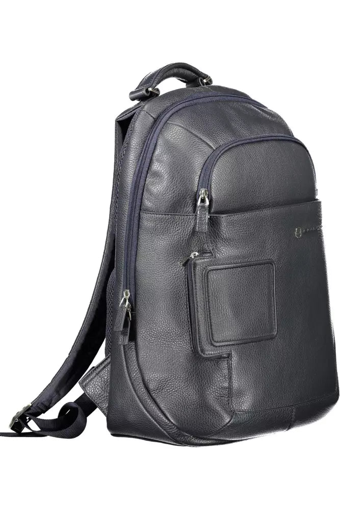 Piquadro Elegant Blue Mixed-Material Backpack - Luksusmuotia Piquadro - Tutustu YVES JAVANNI® 