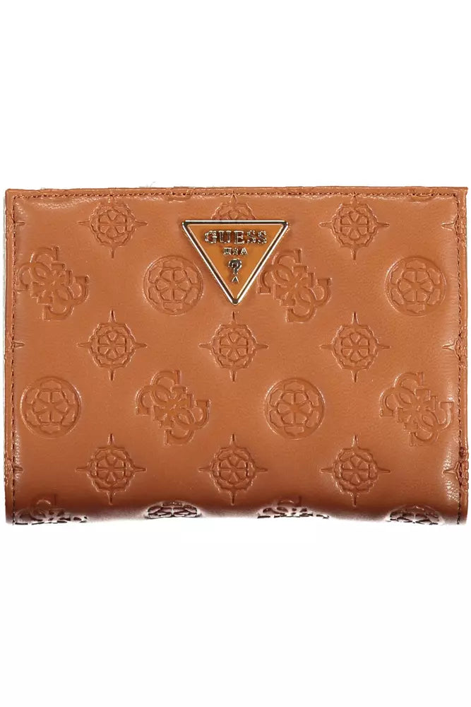 Guess Chic Brown Wallet with Ample Storage - Luksusmuotia Guess Jeans - Tutustu YVES JAVANNI® 