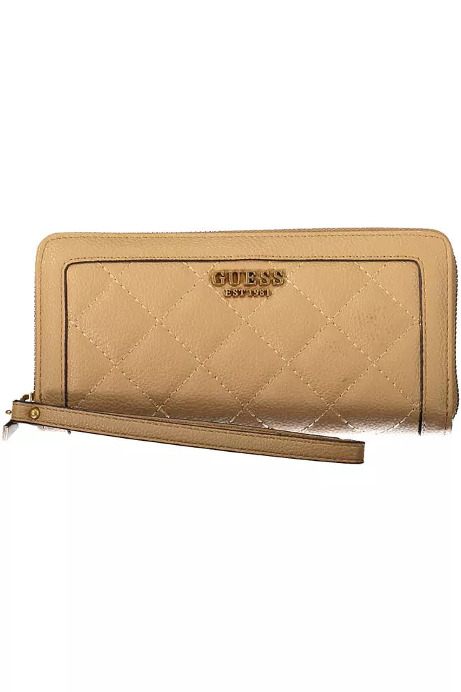 Guess Beige Chic Wallet with Contrasting Accents - Luksusmuotia Guess Jeans - Tutustu YVES JAVANNI® 