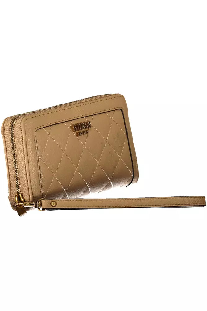 Guess Beige Chic Wallet with Contrasting Accents - Luksusmuotia Guess Jeans - Tutustu YVES JAVANNI® 