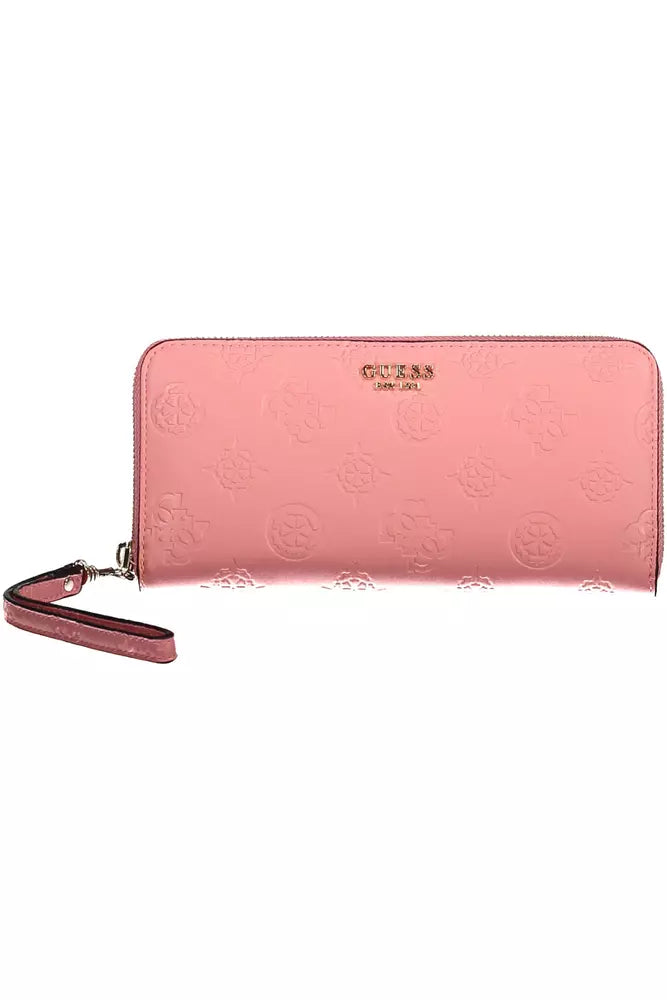 Guess Chic Pink Wallet with Contrasting Details - Luksusmuotia Guess Jeans - Tutustu YVES JAVANNI® 