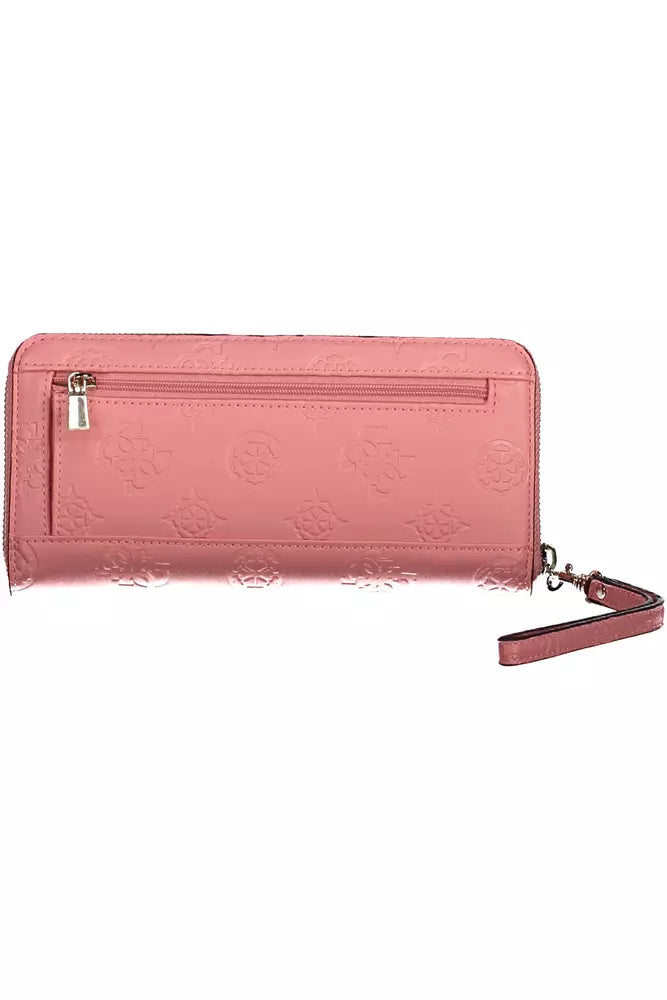 Guess Chic Pink Wallet with Contrasting Details - Luksusmuotia Guess Jeans - Tutustu YVES JAVANNI® 