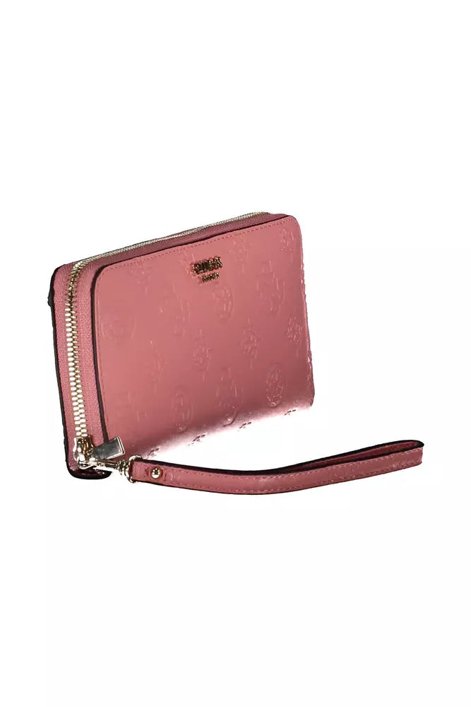 Guess Chic Pink Wallet with Contrasting Details - Luksusmuotia Guess Jeans - Tutustu YVES JAVANNI® 